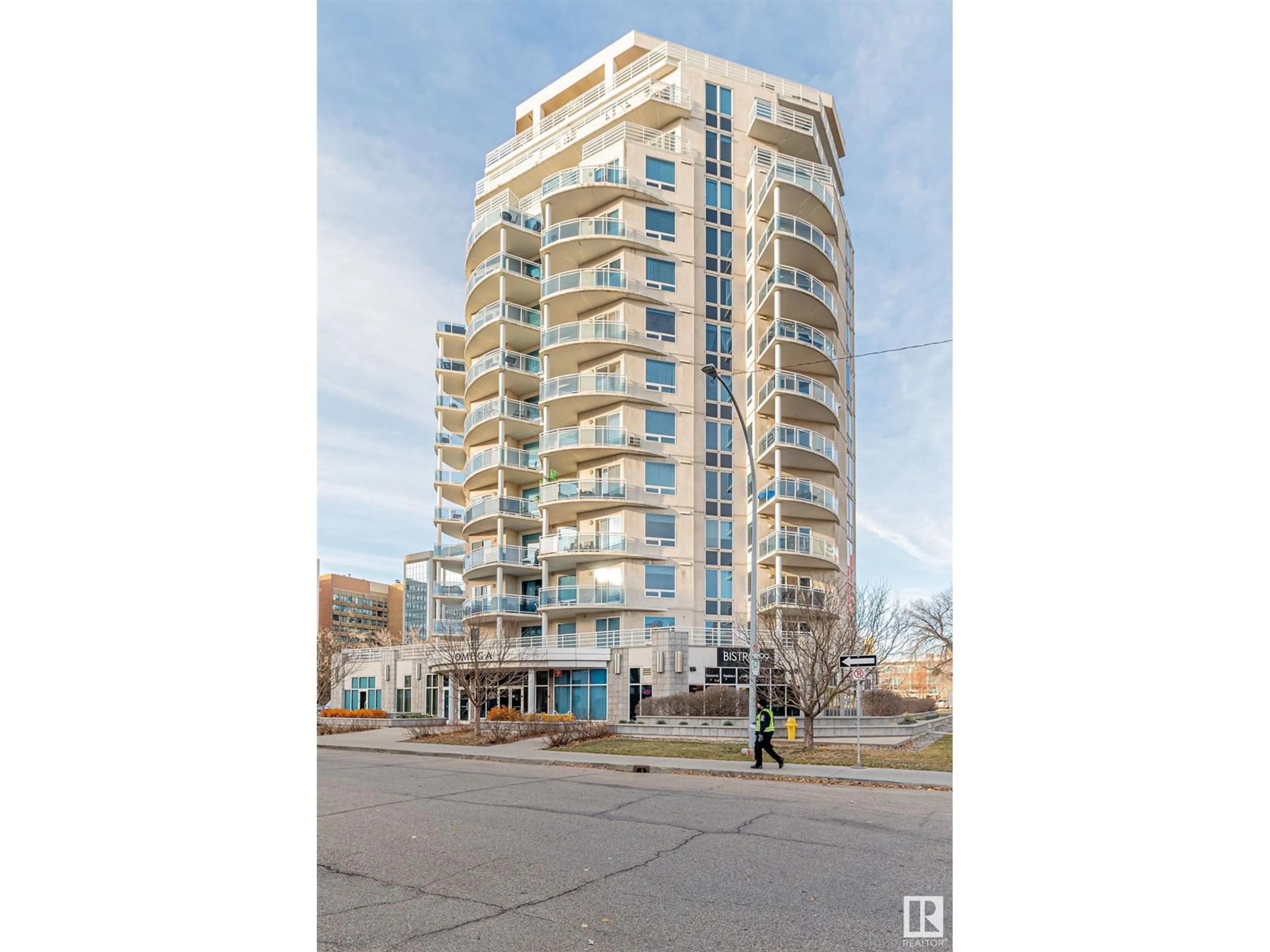 A pic from exterior of the house or condo, the street view for #402 10504 99 AV NW, Edmonton Alberta T5K1B2