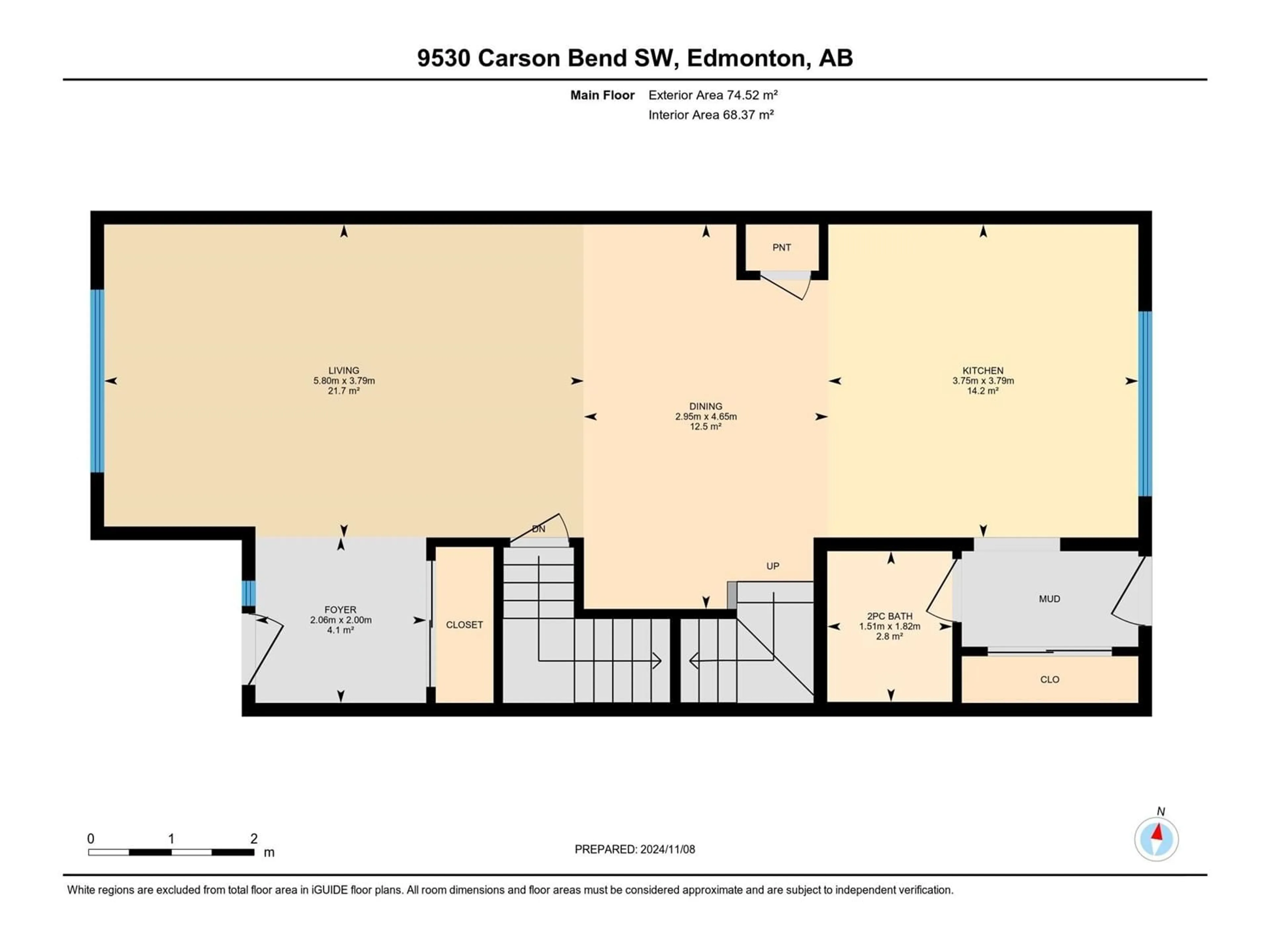 Floor plan for 9530 CARSON BEND BN SW, Edmonton Alberta T6W5G7