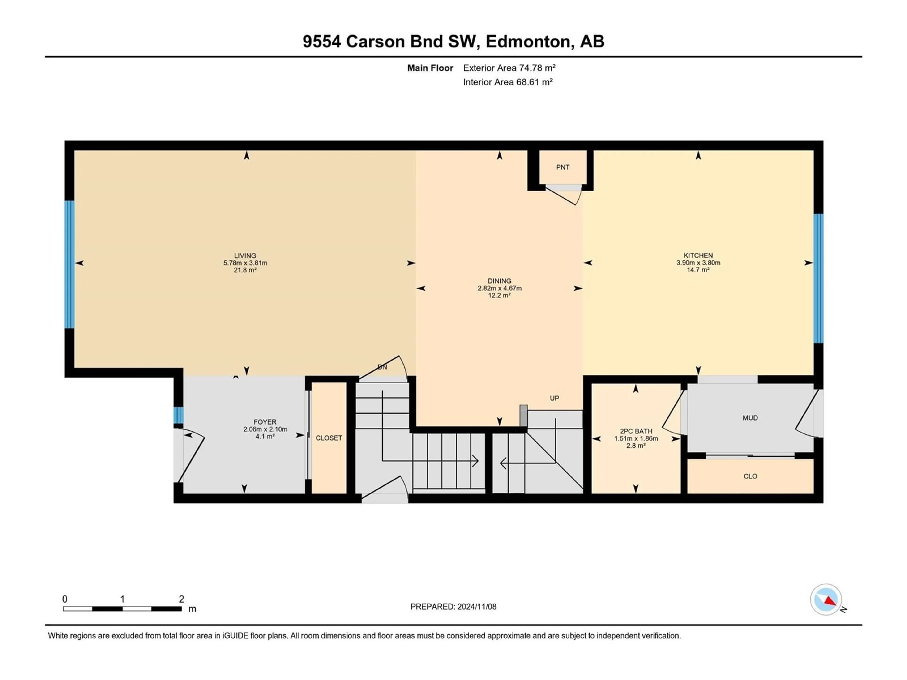 Floor plan for 9554 CARSON BEND BN SW, Edmonton Alberta T6W5H6