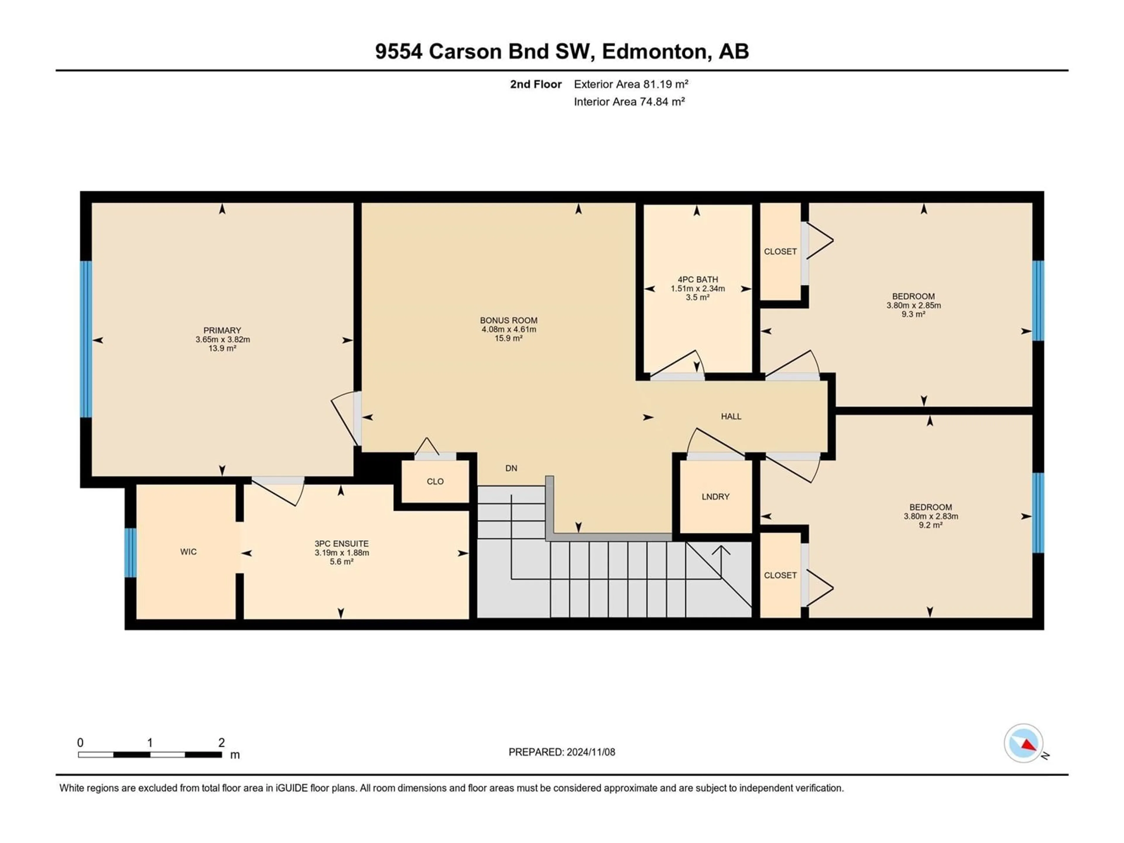 Floor plan for 9554 CARSON BEND BN SW, Edmonton Alberta T6W5H6