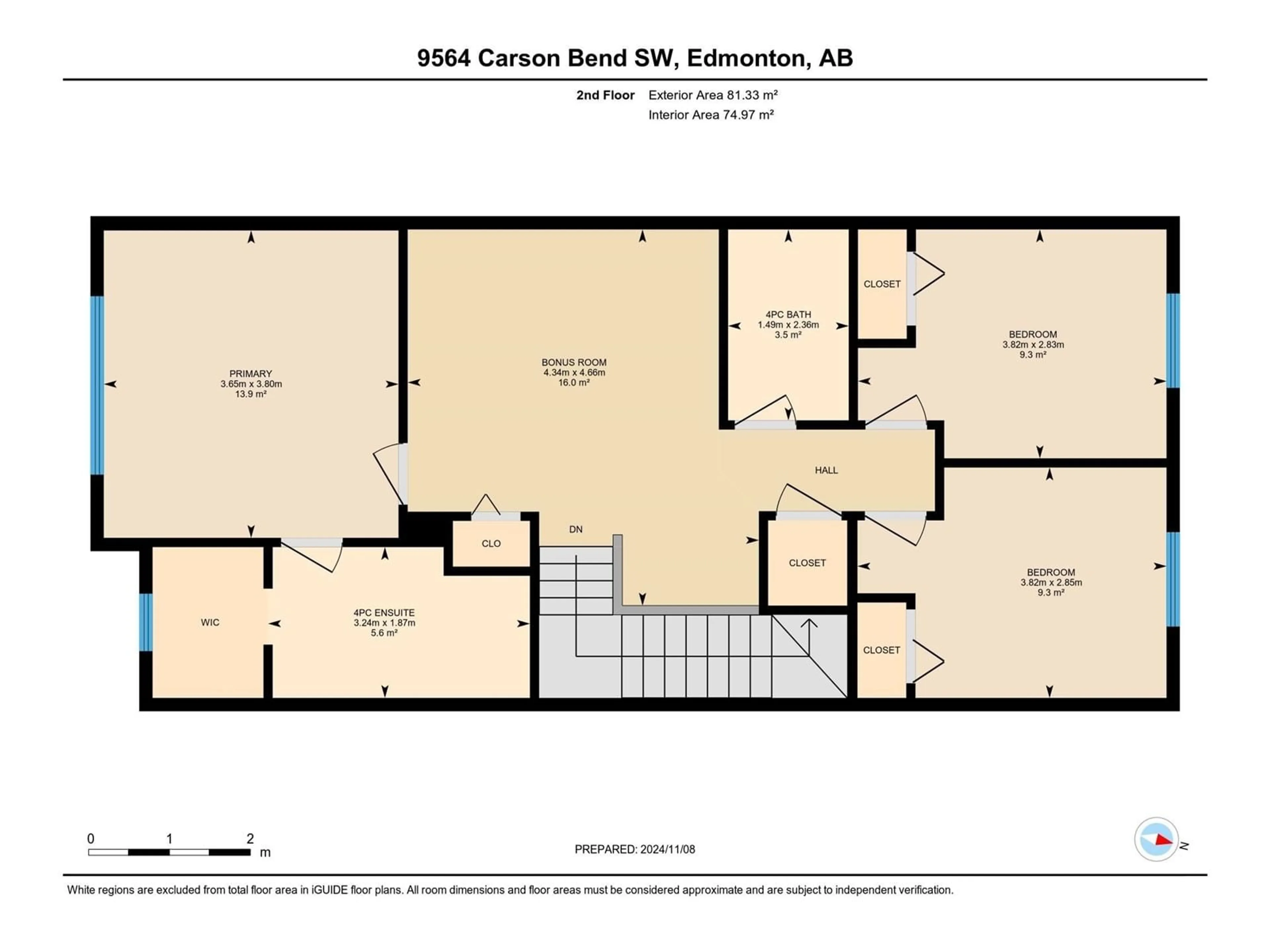 Floor plan for 9564 CARSON BEND BN SW, Edmonton Alberta T6W5H6