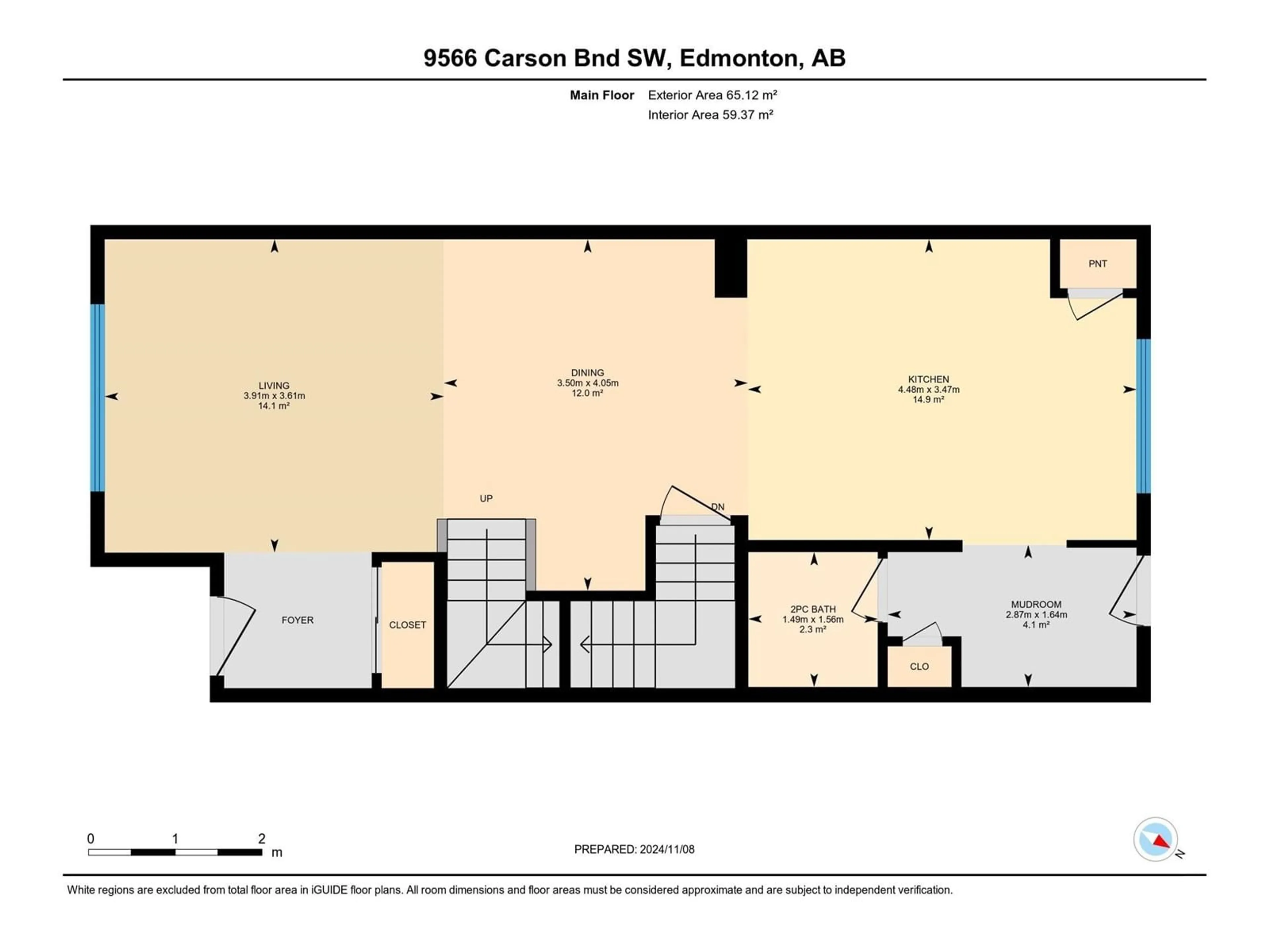 Floor plan for 9566 CARSON BEND BN SW, Edmonton Alberta T6W5H6