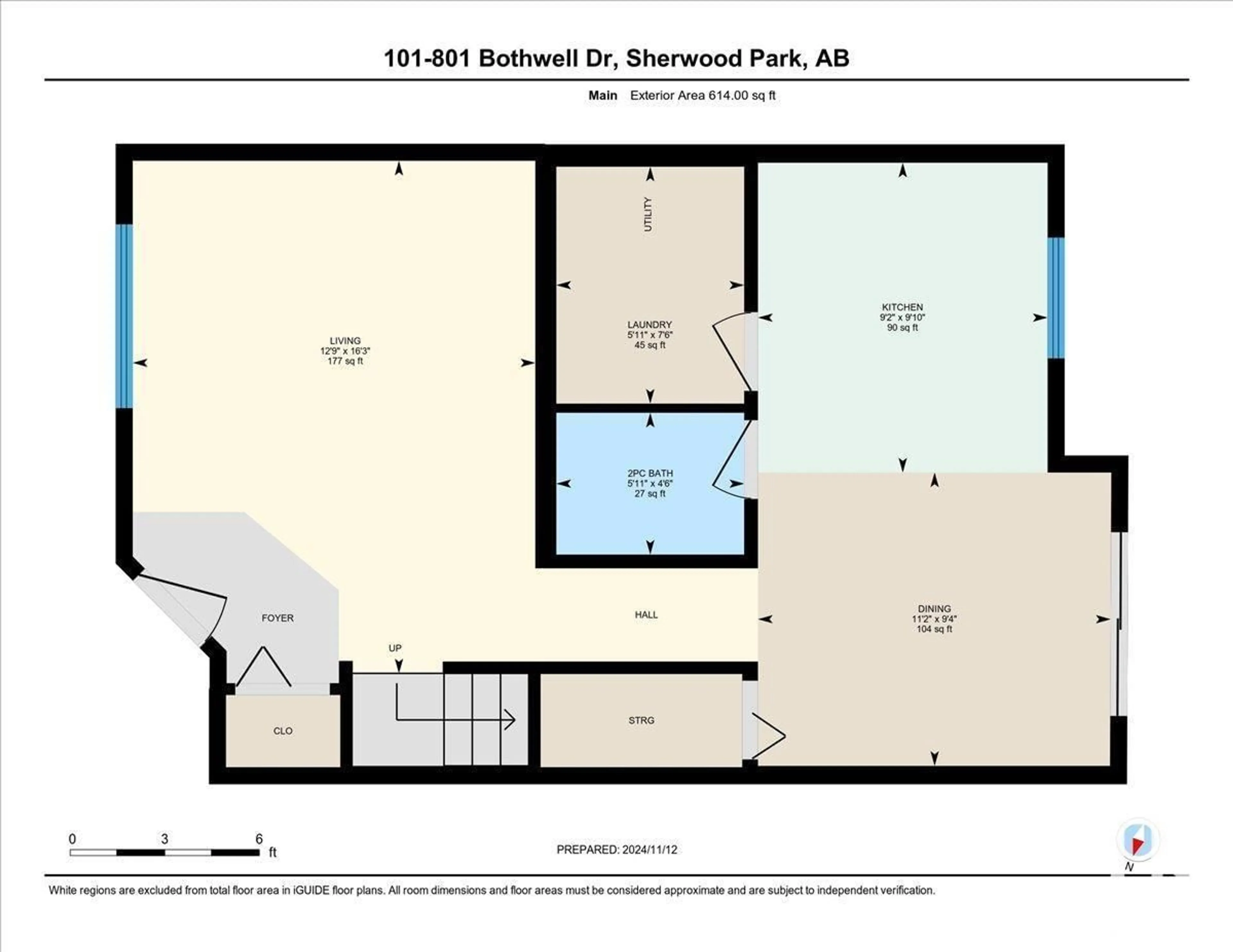 Floor plan for #101 801 BOTHWELL Drive, Sherwood Park Alberta T8H2L1