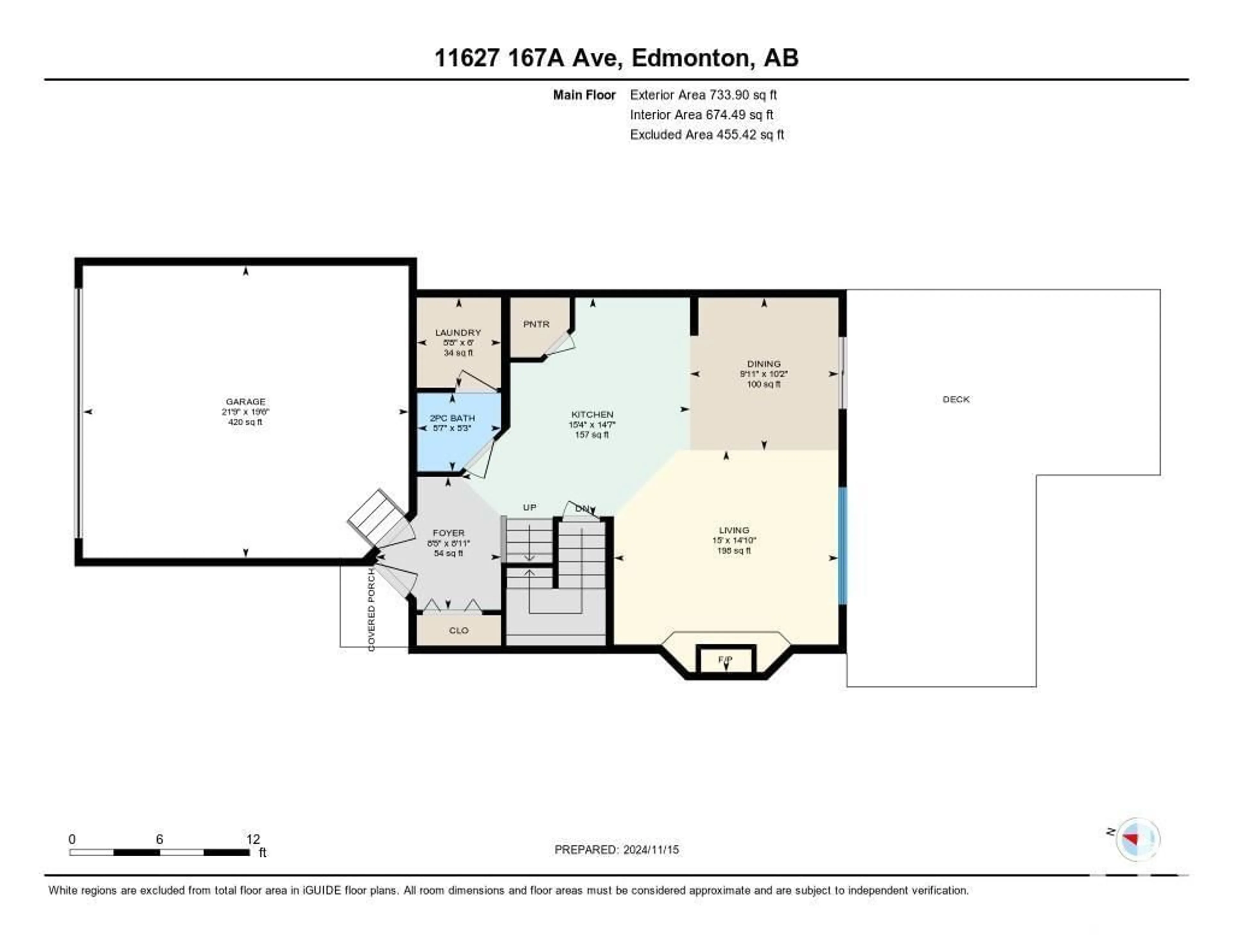 Floor plan for 11627 167A AV NW, Edmonton Alberta T5X6J5