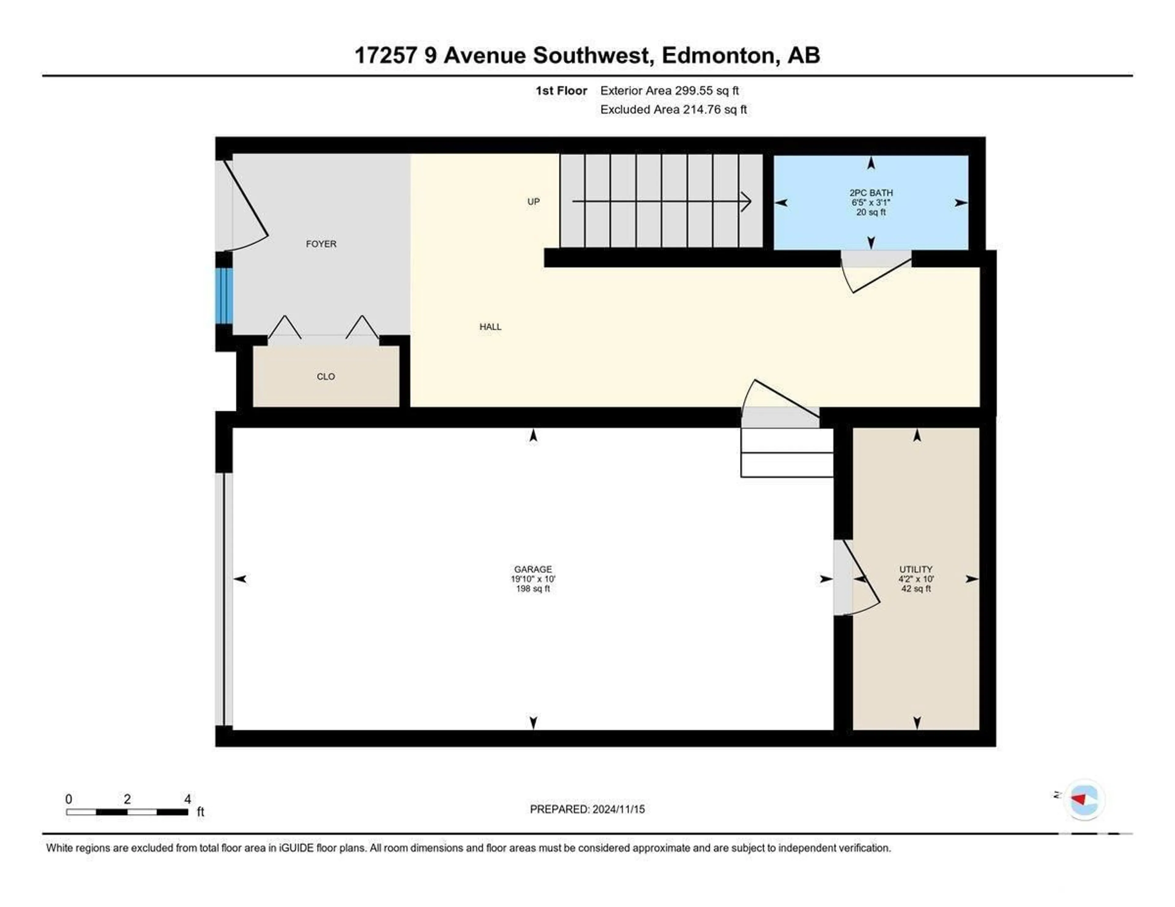 Floor plan for 17257 9 AV SW, Edmonton Alberta T6W3V4