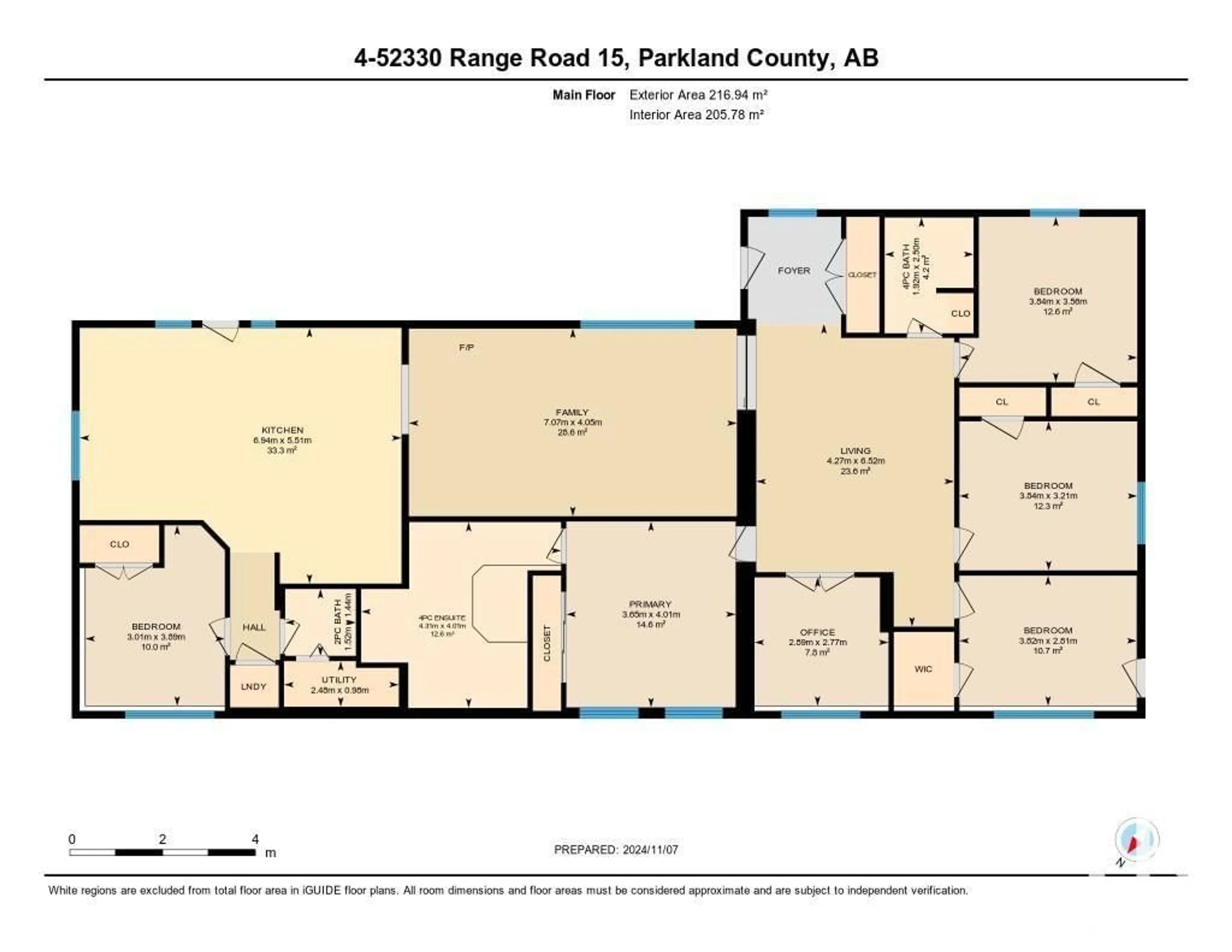 Floor plan for #4 52330 RGE ROAD 15, Rural Parkland County Alberta T7Y2E6