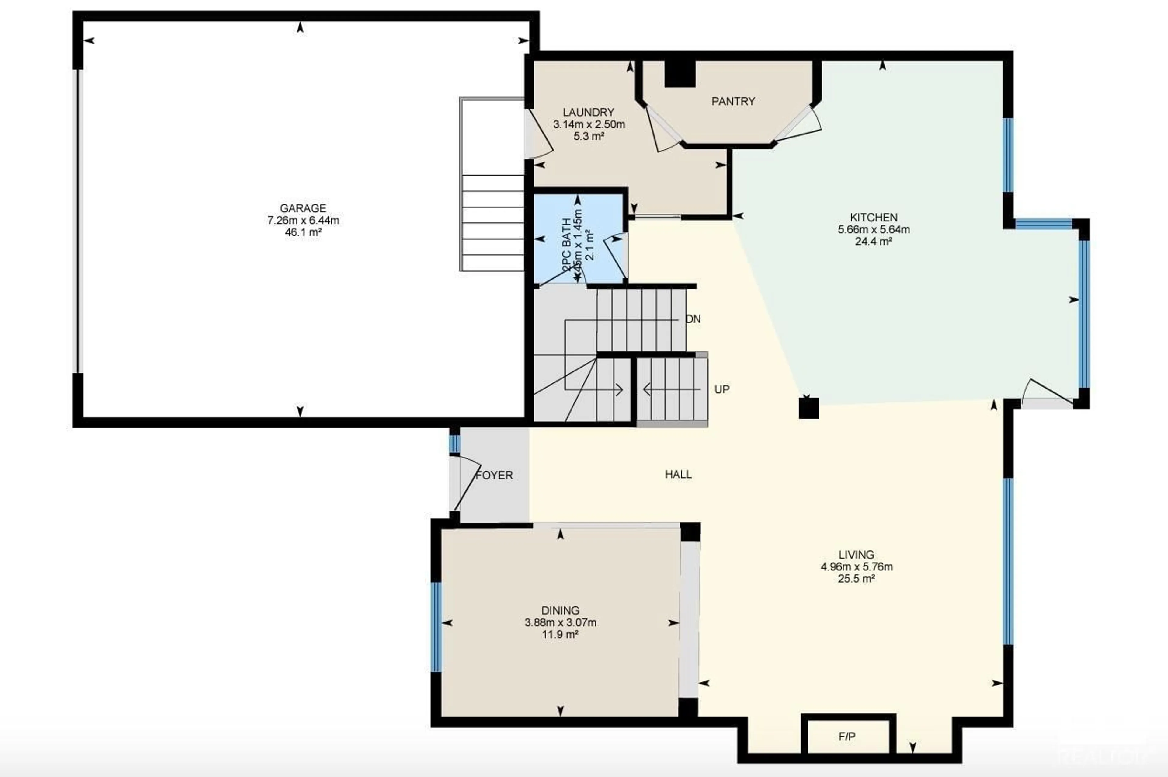 Floor plan for 525 Falconer PL NW, Edmonton Alberta T6R3A1