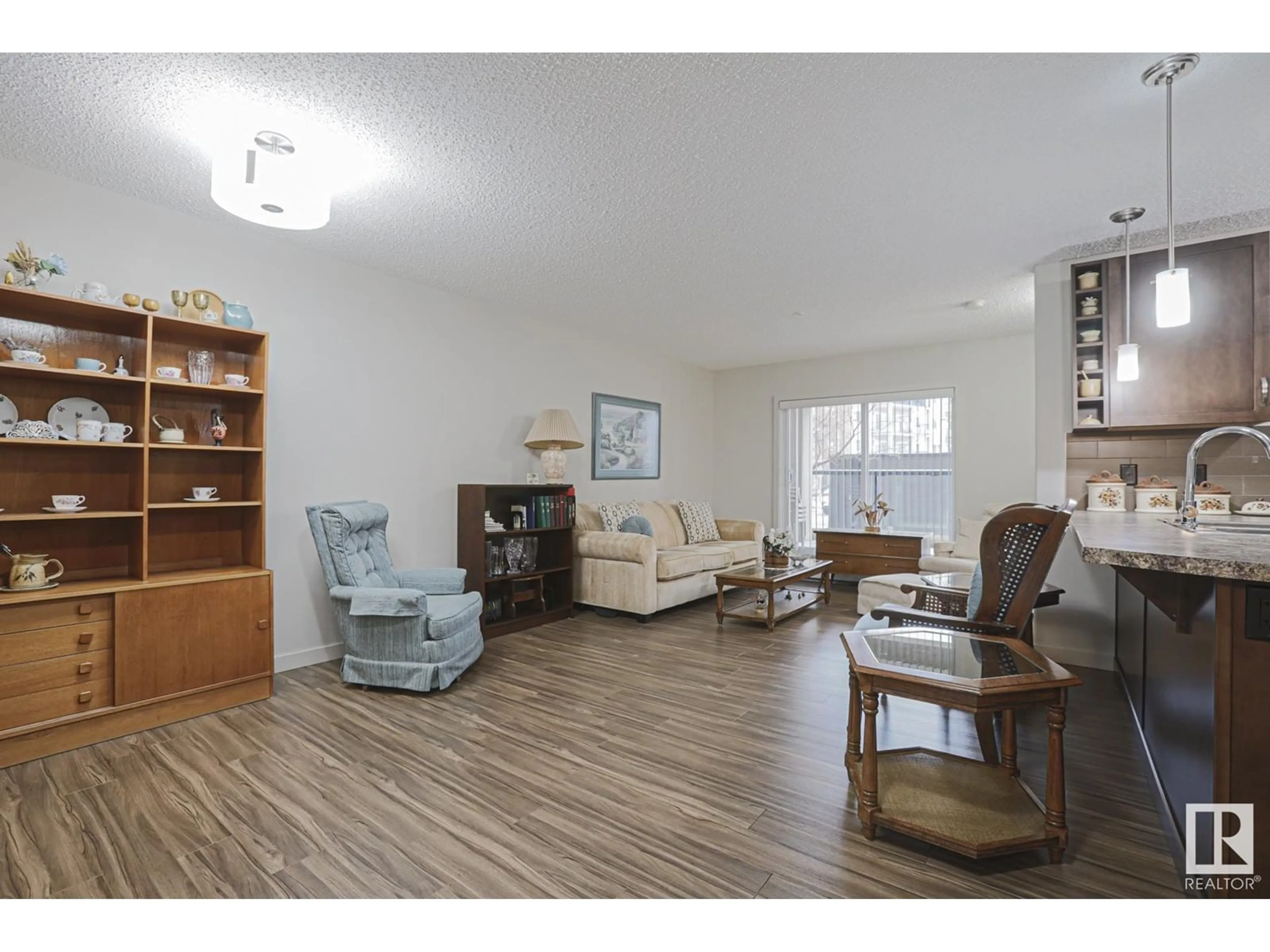 Living room, wood floors for #149 7805 71 ST NW, Edmonton Alberta T6B3V6