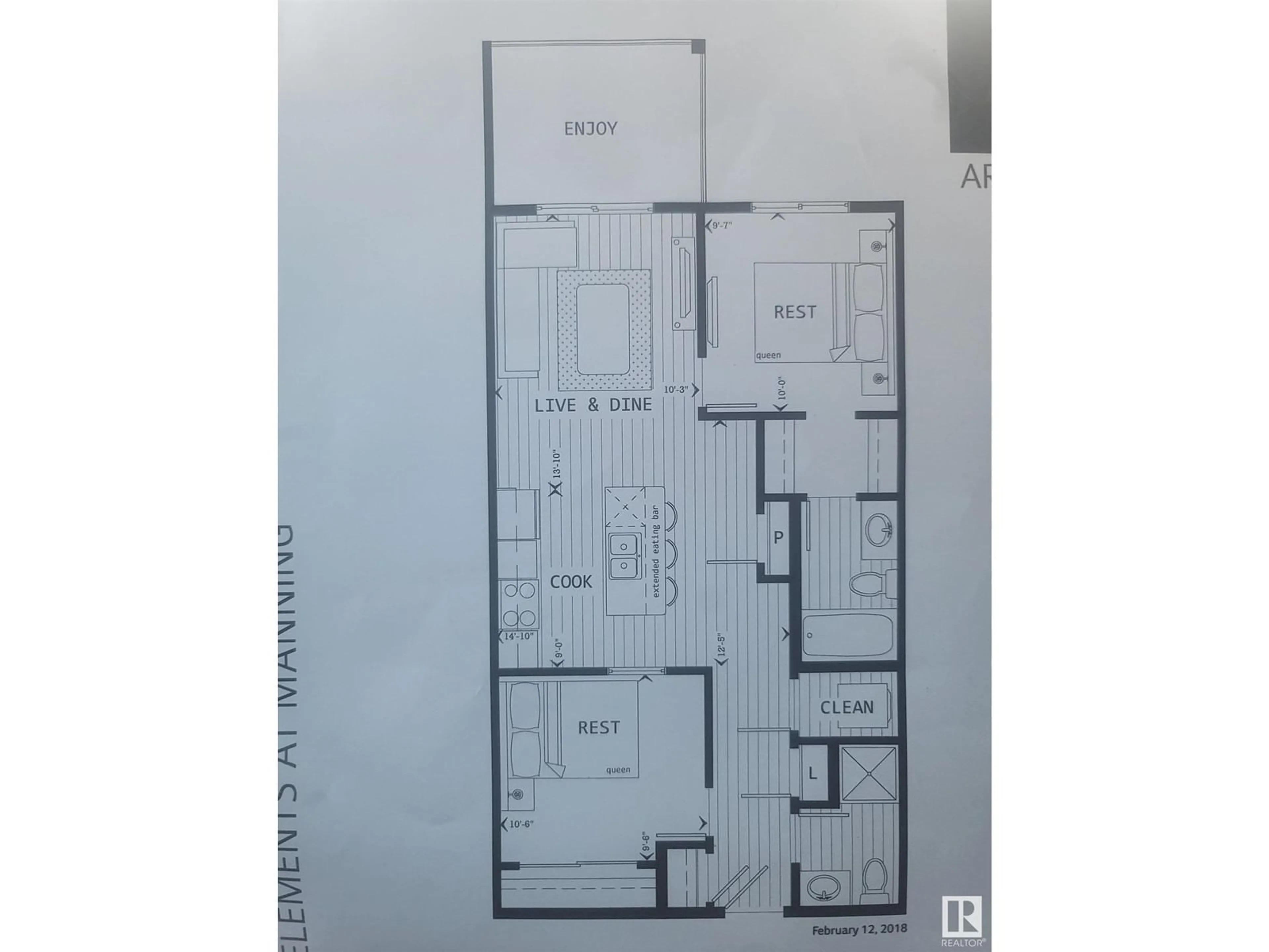 Floor plan for #227 148 EBBERS BV NW, Edmonton Alberta T5Y4A4