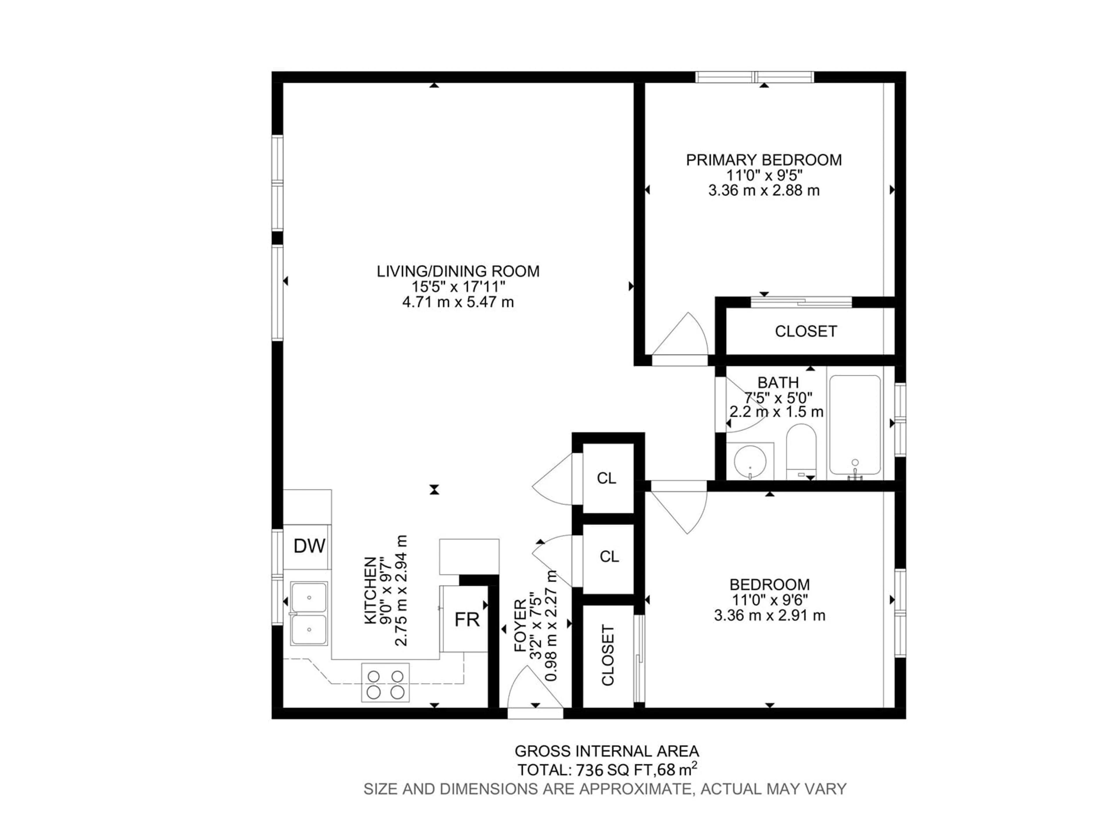 Floor plan for #3 8304 107 ST NW, Edmonton Alberta T6E2H8