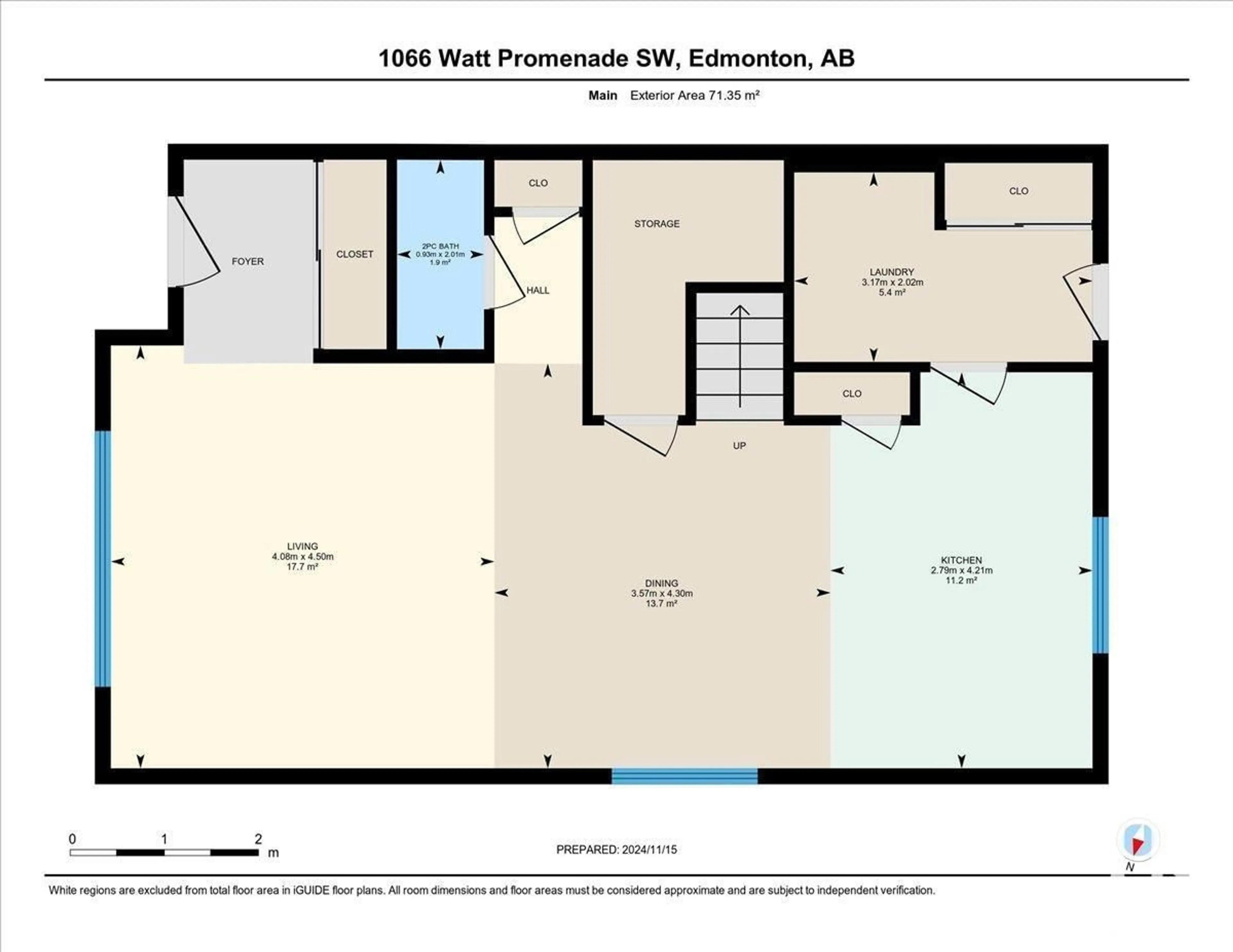 Floor plan for 1066 Watt Promenade SW, Edmonton Alberta T6X1T7