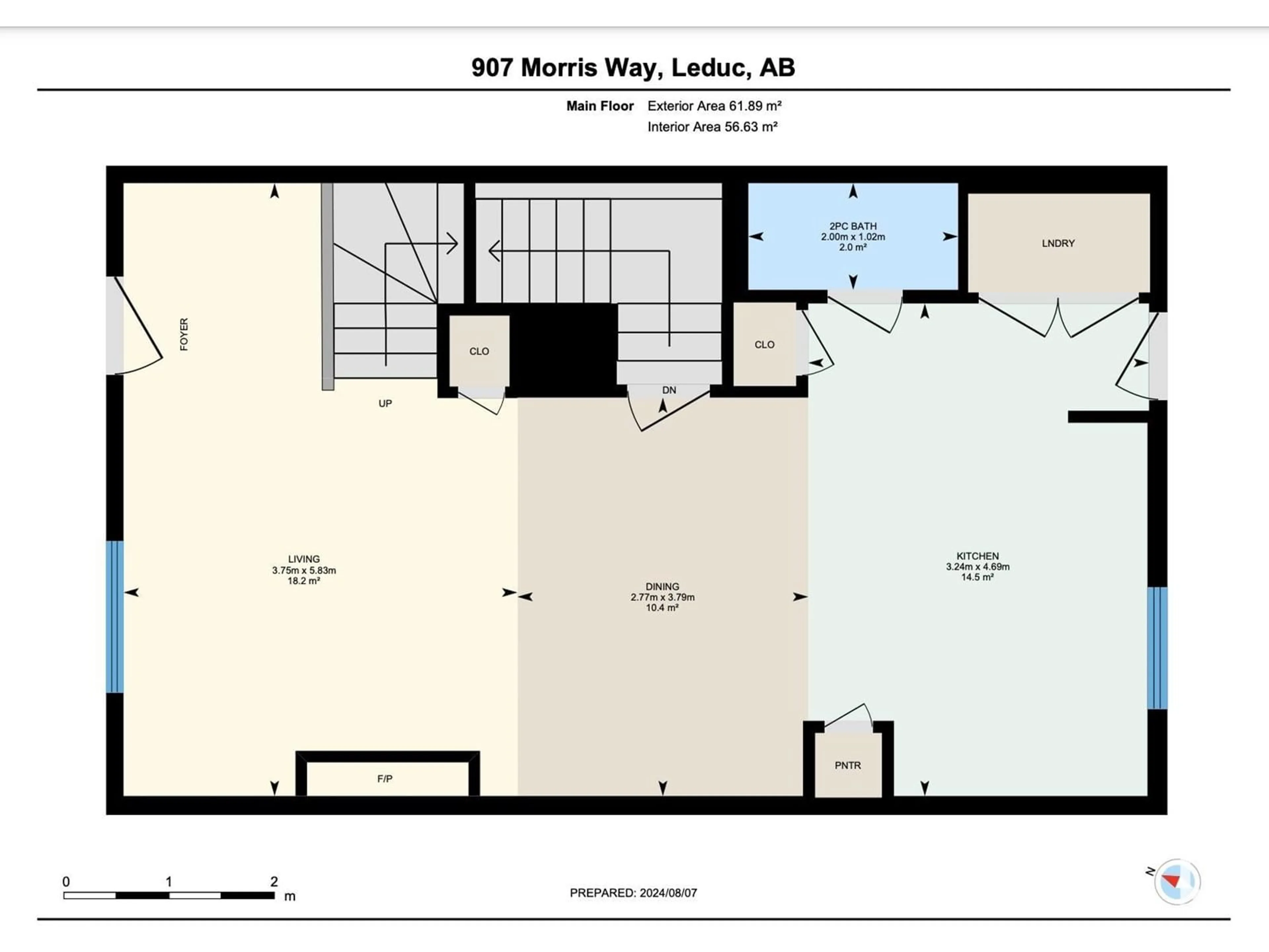 Floor plan for 907 MORRIS WY, Leduc Alberta T9E1E9