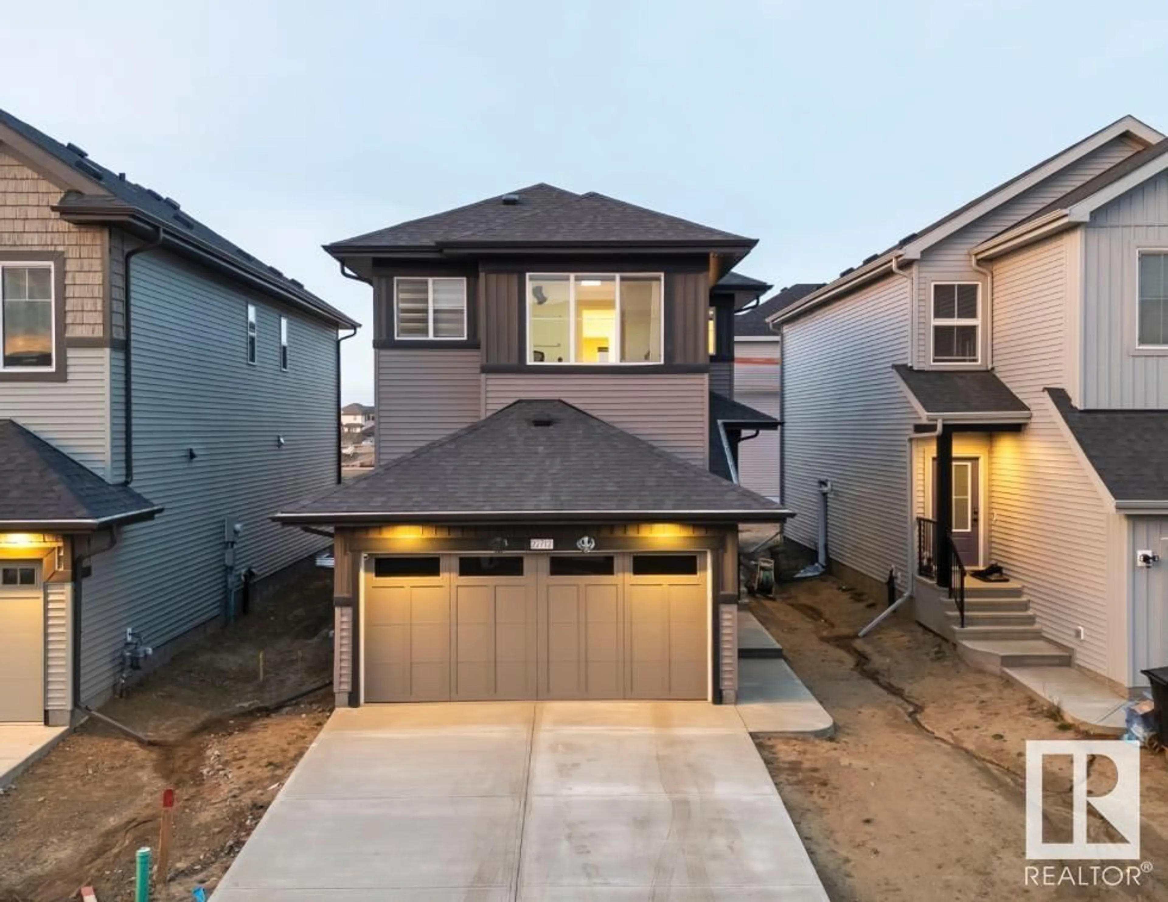 Frontside or backside of a home, the street view for 22712 93 AV NW, Edmonton Alberta T5T5X7