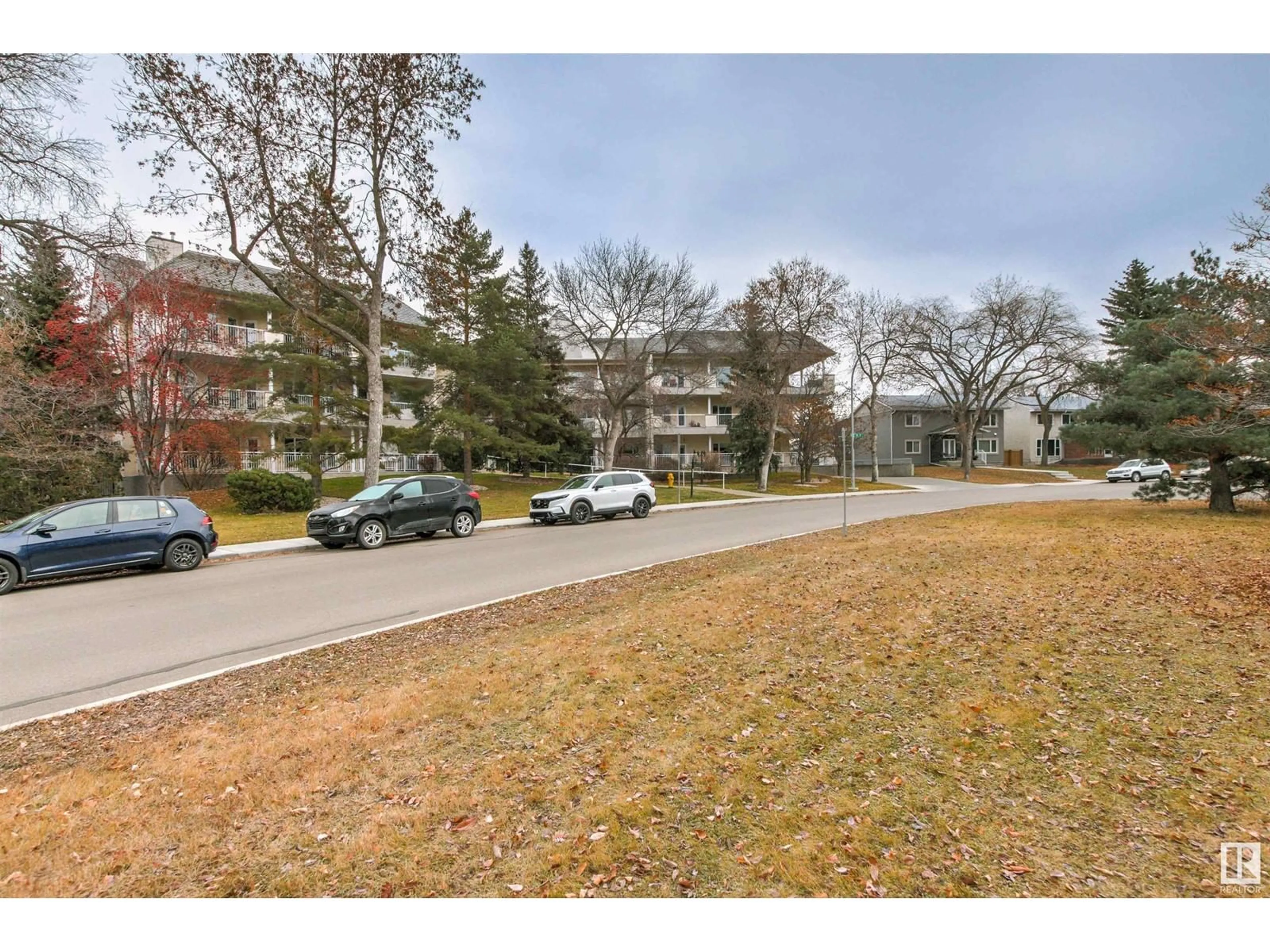 A pic from exterior of the house or condo, the street view for #101 11640 79 AV NW, Edmonton Alberta T6G0P7