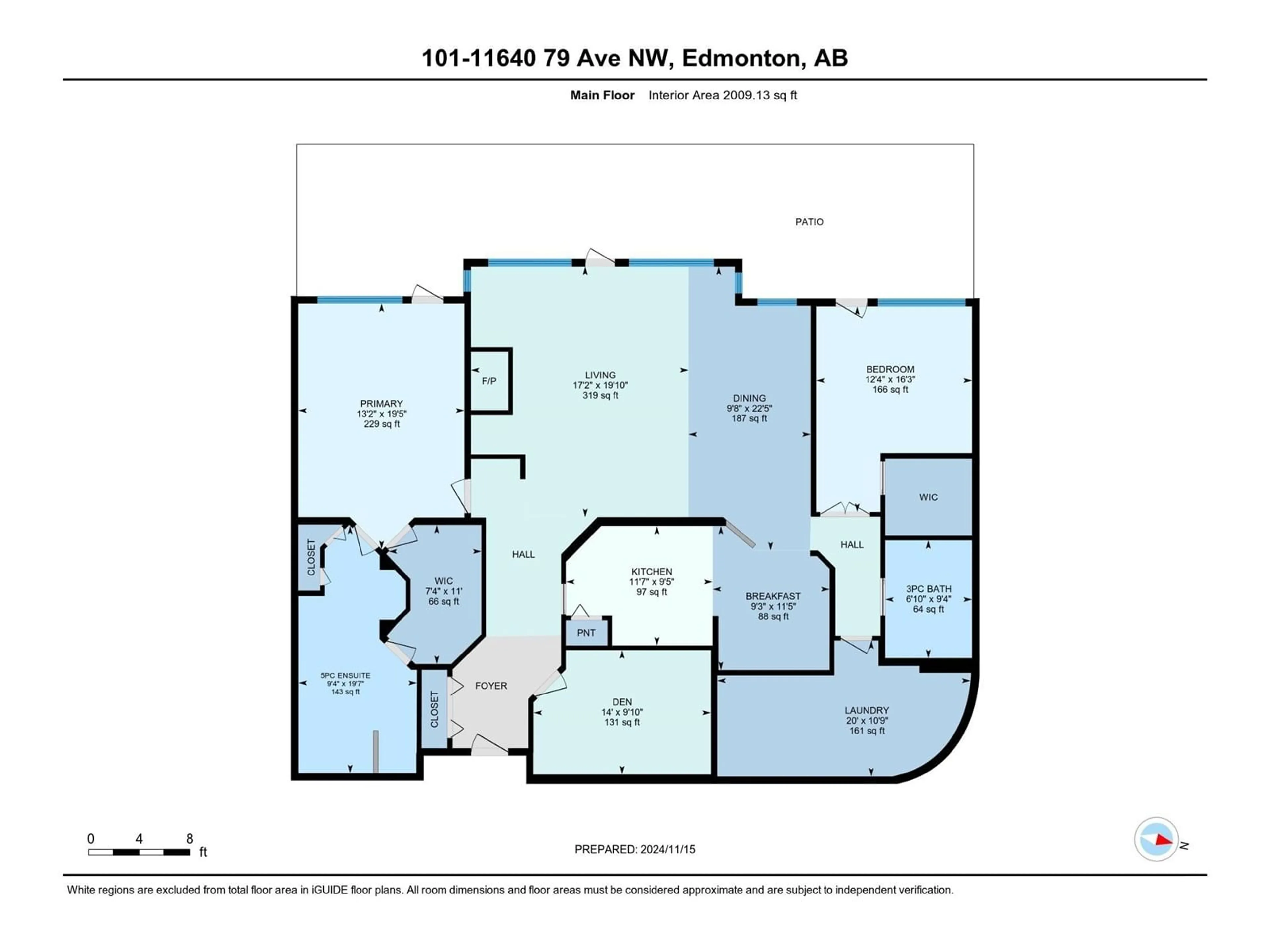 Floor plan for #101 11640 79 AV NW, Edmonton Alberta T6G0P7