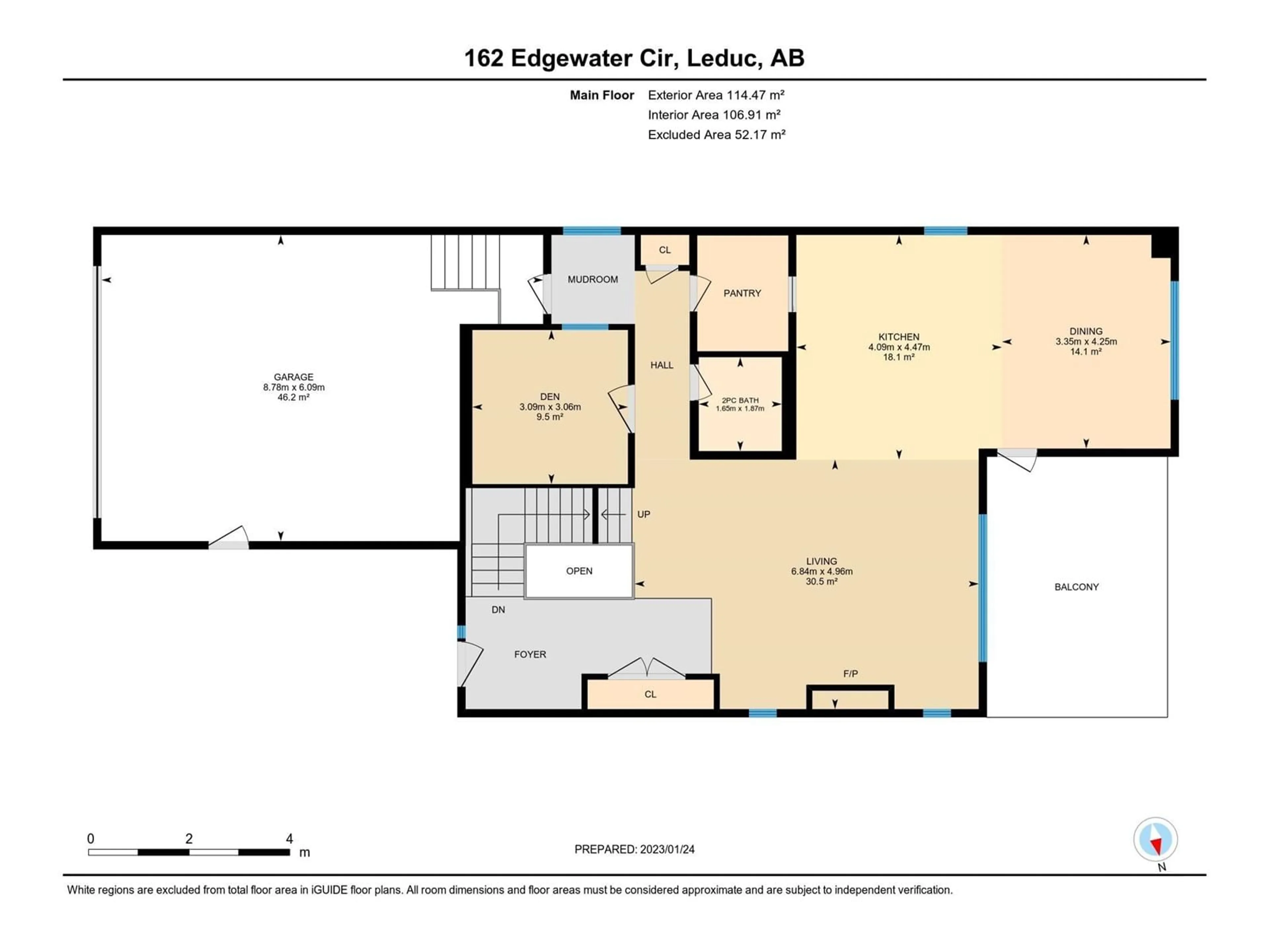 Floor plan for 162 EDGEWATER CI, Leduc Alberta T9E1K5