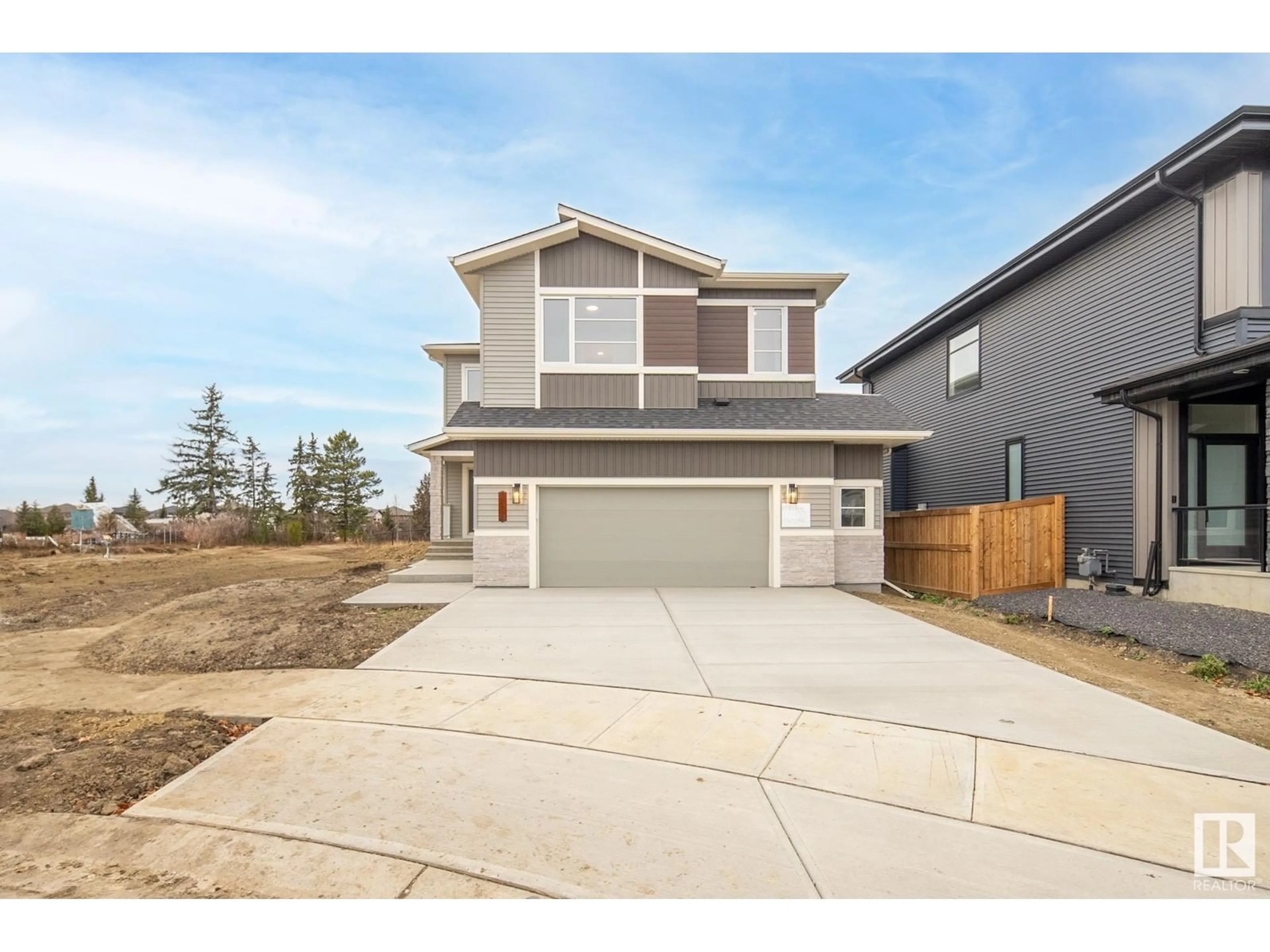 Frontside or backside of a home, the fenced backyard for 3712 CRANG VISTA VS SW, Edmonton Alberta T6W4G9