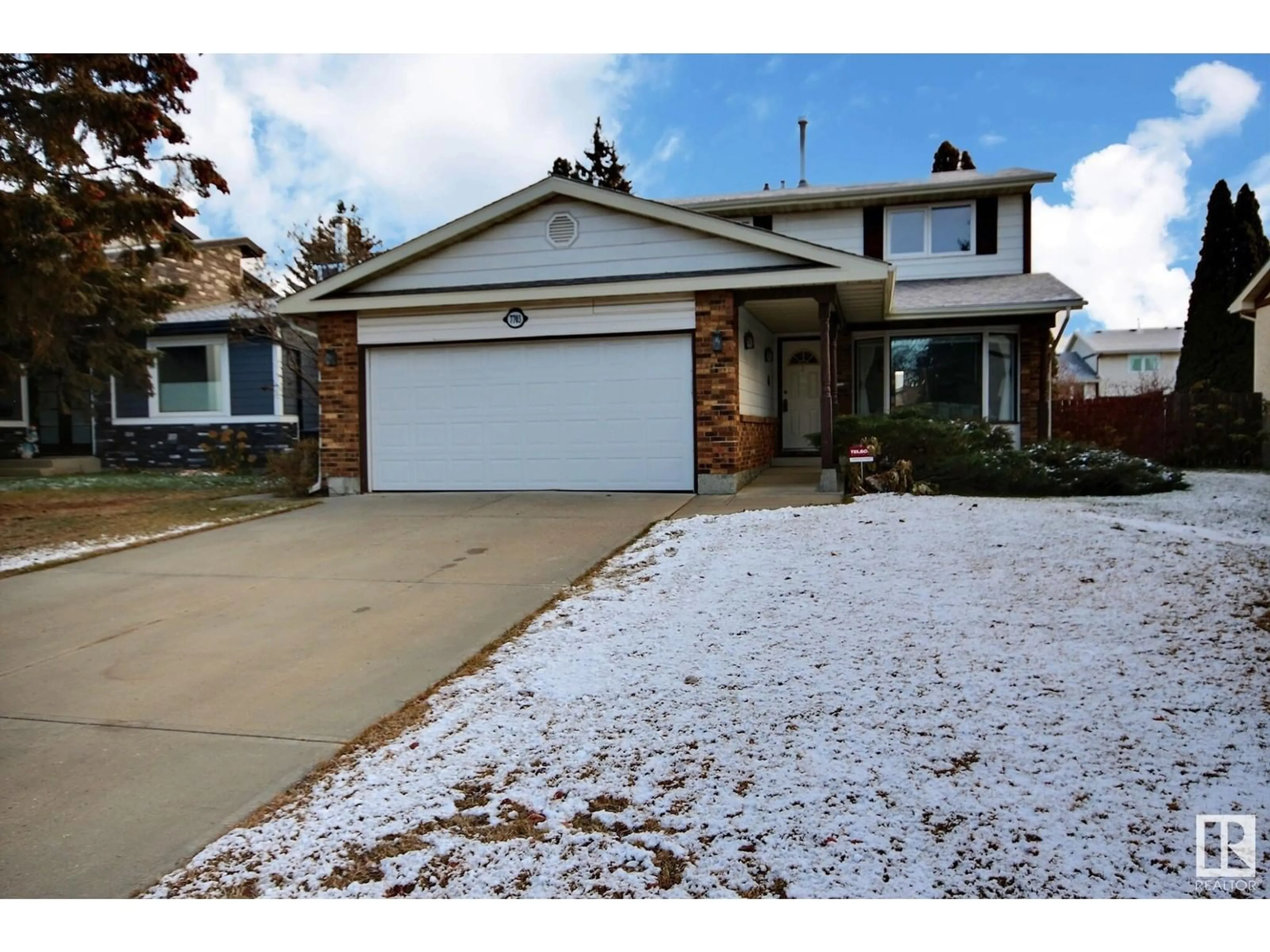 Frontside or backside of a home, the street view for 7703 182 ST NW, Edmonton Alberta T5T1Z6