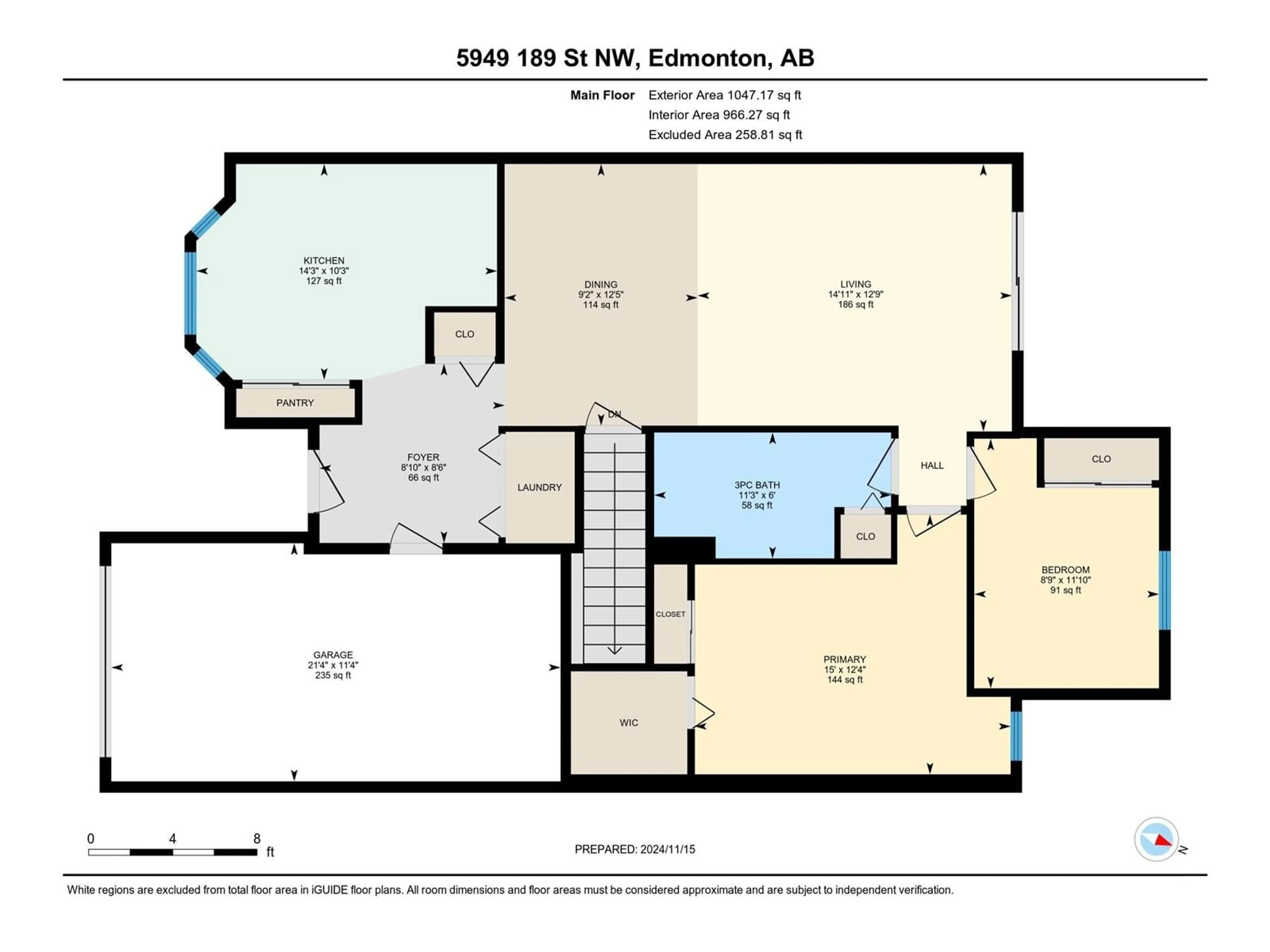 Floor plan for 5949 189 ST NW NW, Edmonton Alberta T6M2J2