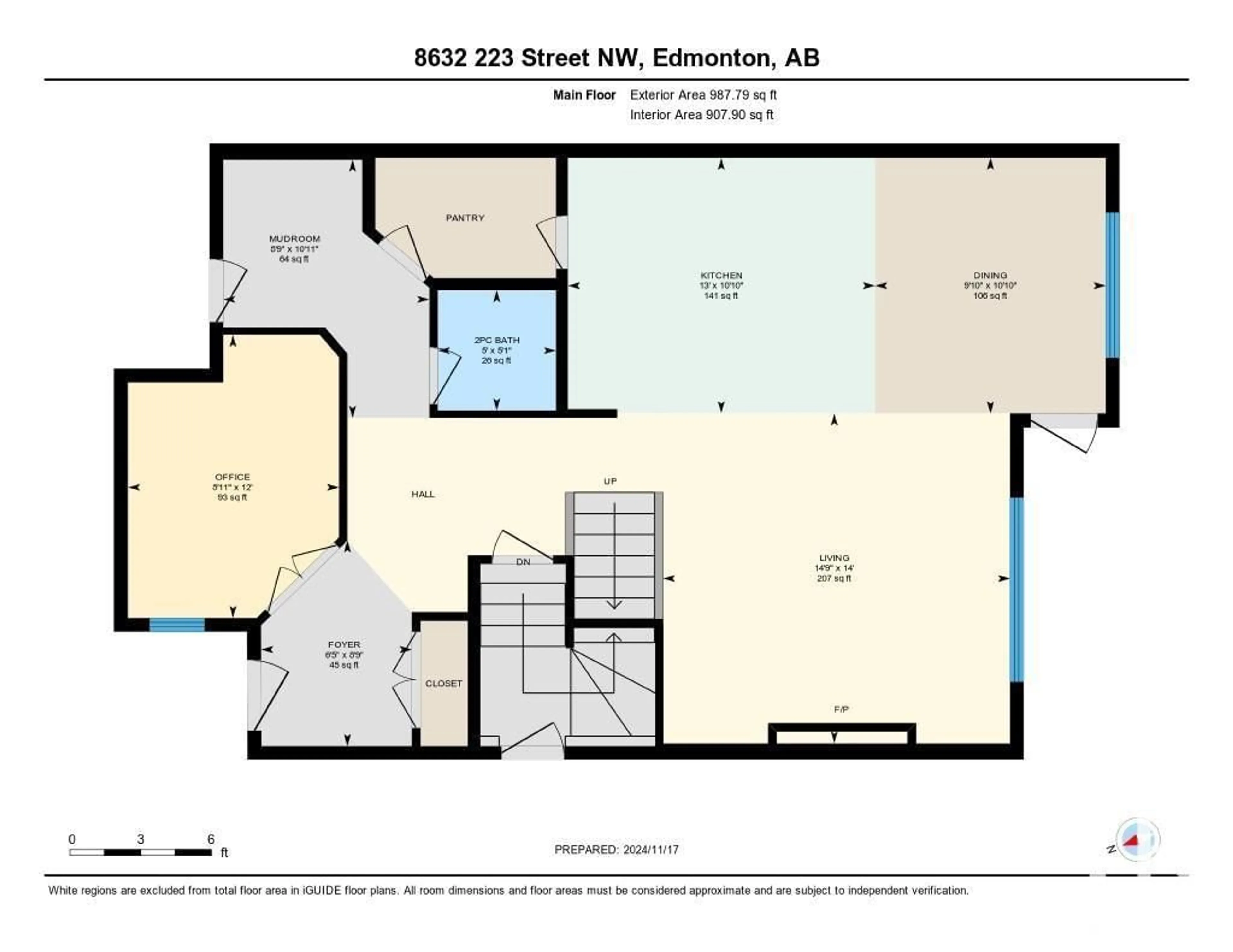 Floor plan for 8632 223 STREET NW NW, Edmonton Alberta T5T7L6