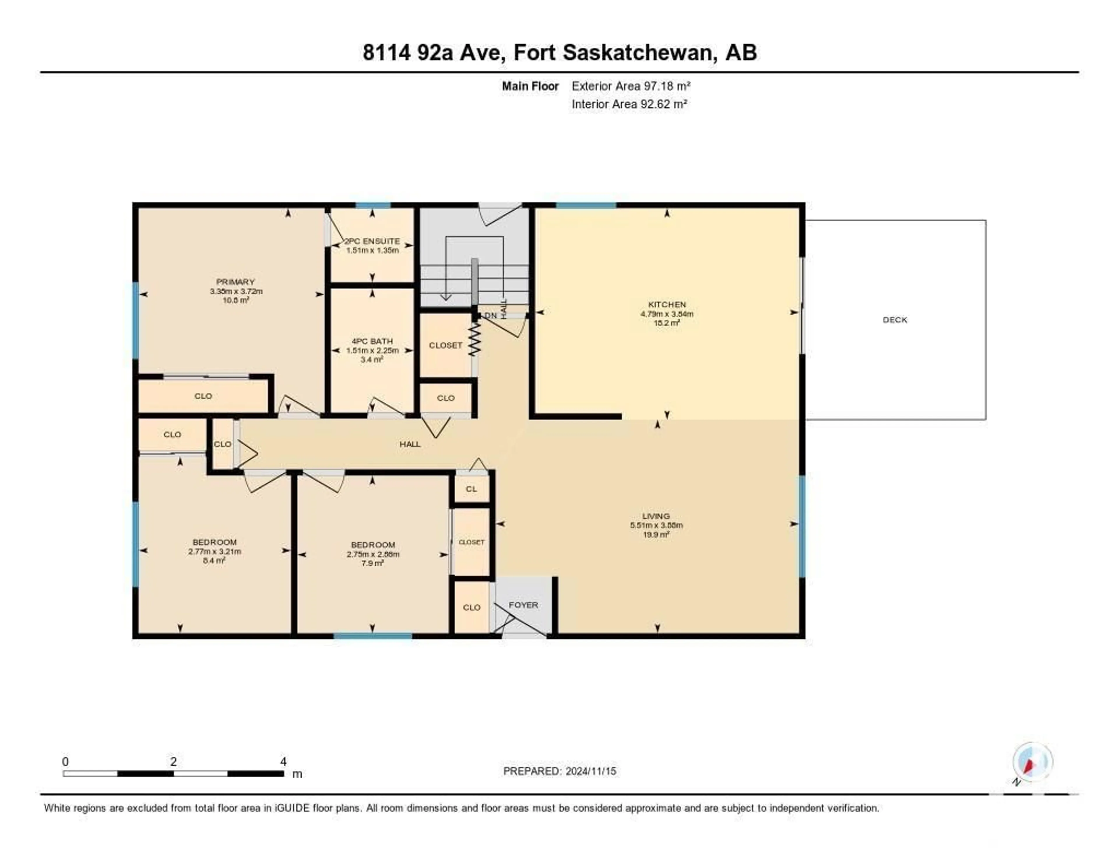 Floor plan for 8114 92A AV, Fort Saskatchewan Alberta T8L3M8