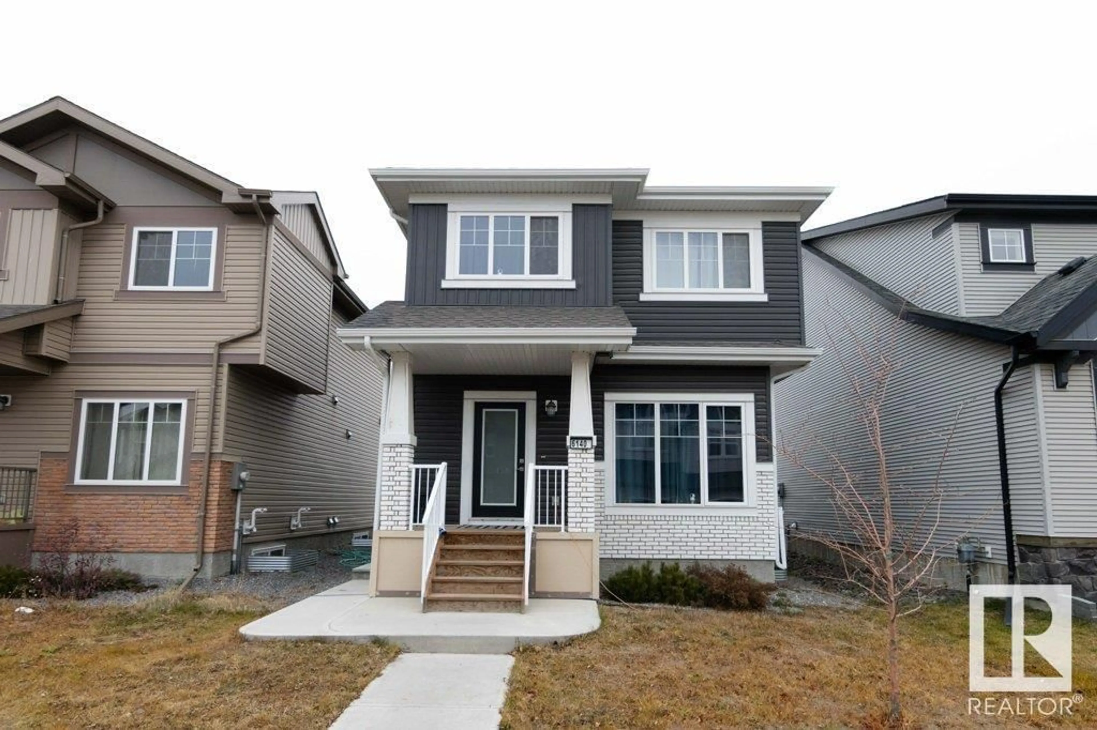 Frontside or backside of a home, the street view for 6140 176 AV NW, Edmonton Alberta T5Y3P1