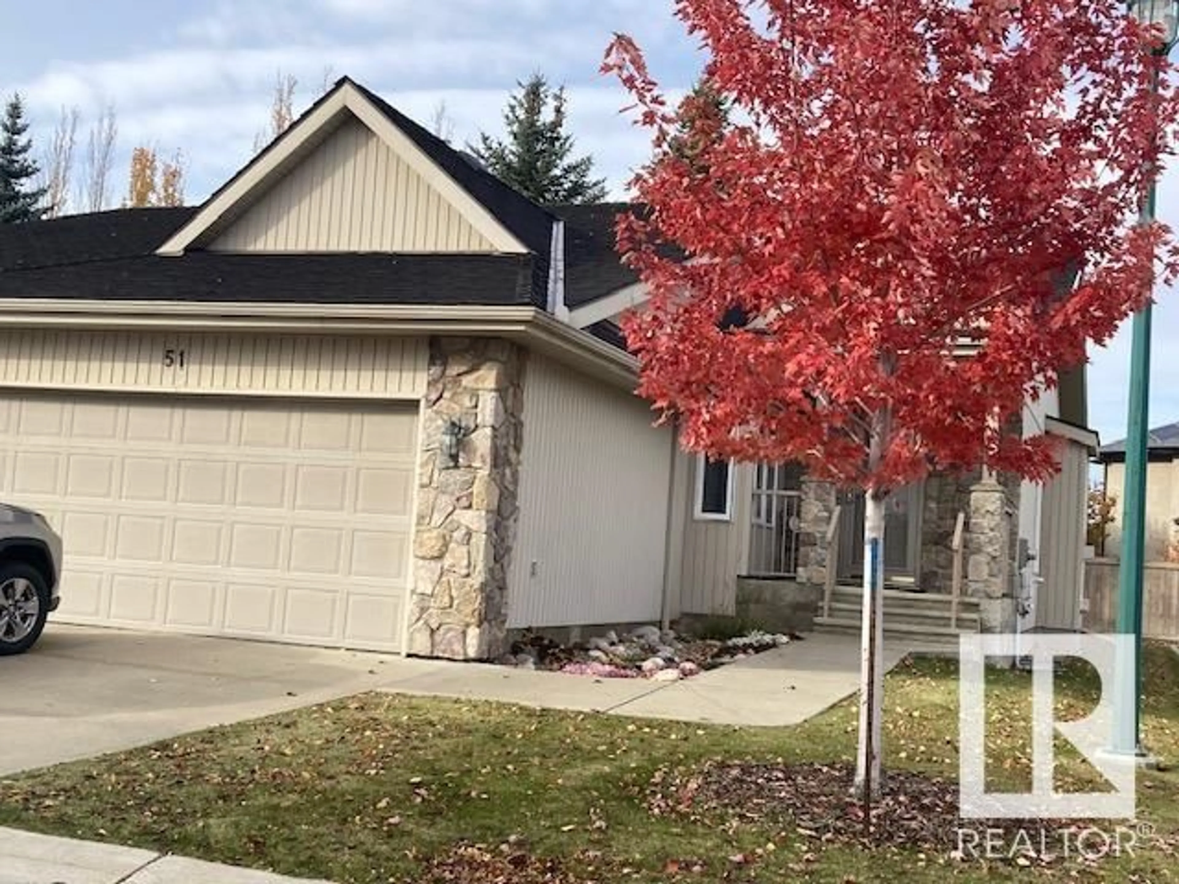 Frontside or backside of a home, the street view for #51 929 Picard DR NW, Edmonton Alberta T5T6J7