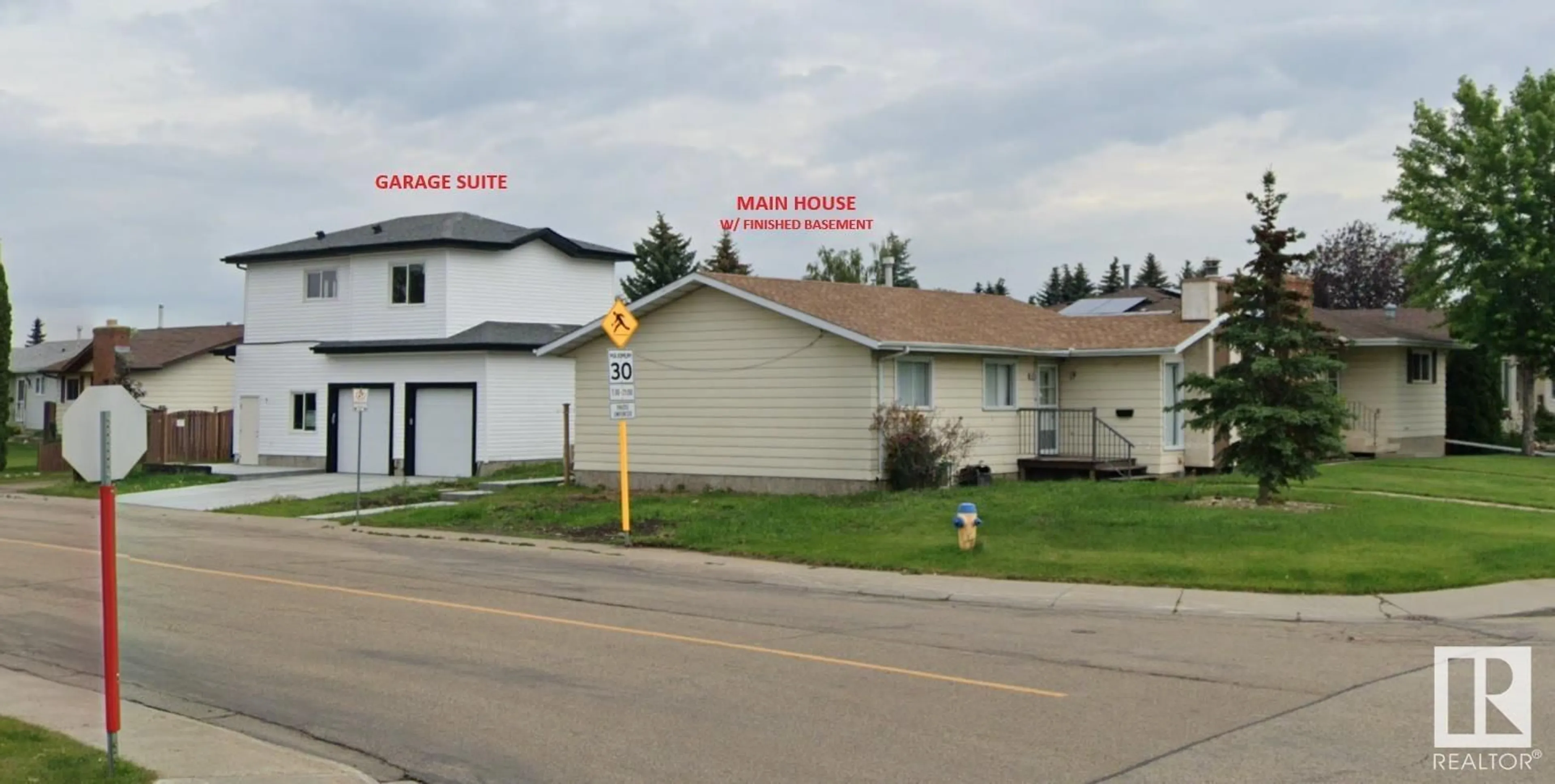 Frontside or backside of a home, the street view for 1900 LAKEWOOD S NW, Edmonton Alberta T6K3W8