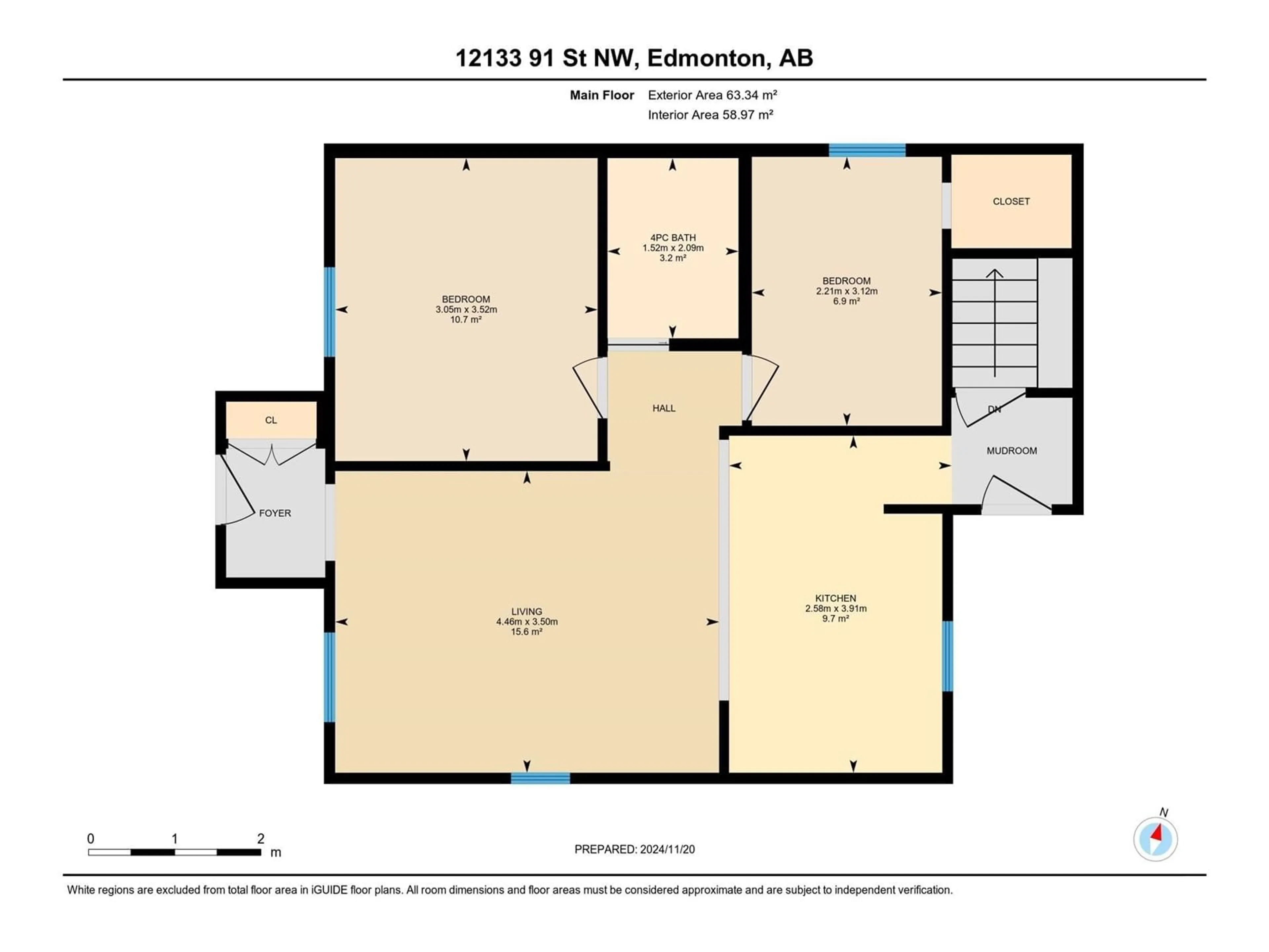 Floor plan for 12133 91 St NW, Edmonton Alberta T5B4C2