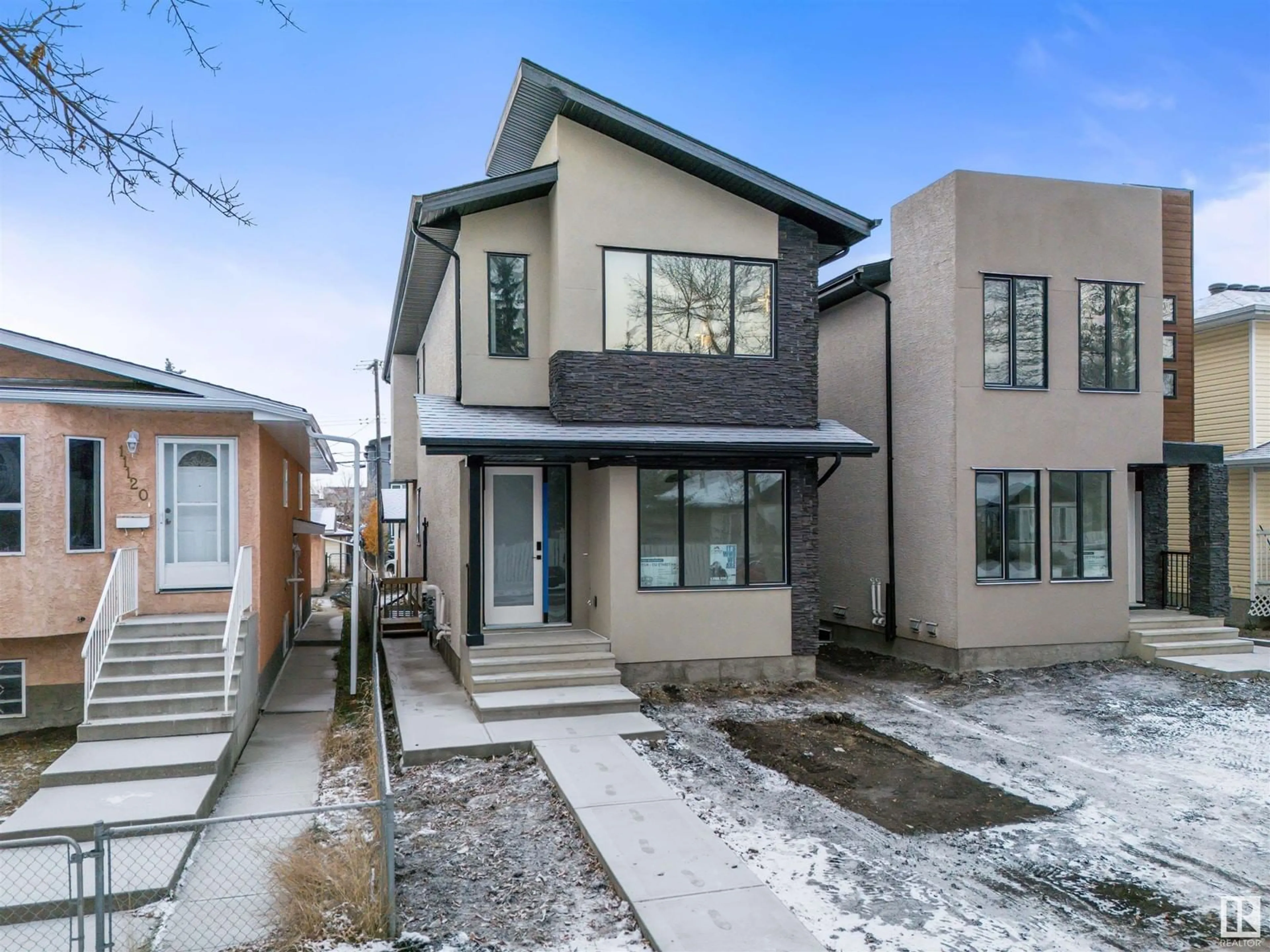 A pic from exterior of the house or condo, the street view for 11124 132 ST NW, Edmonton Alberta T5M1E5