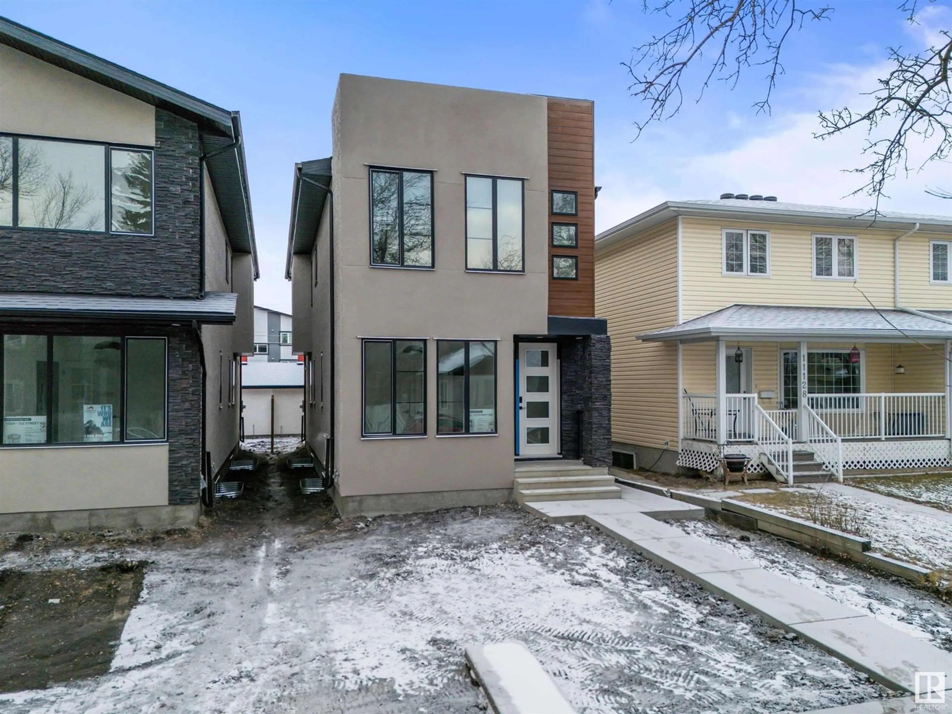 A pic from exterior of the house or condo, the street view for 11126 132 ST NW, Edmonton Alberta T5M1E5