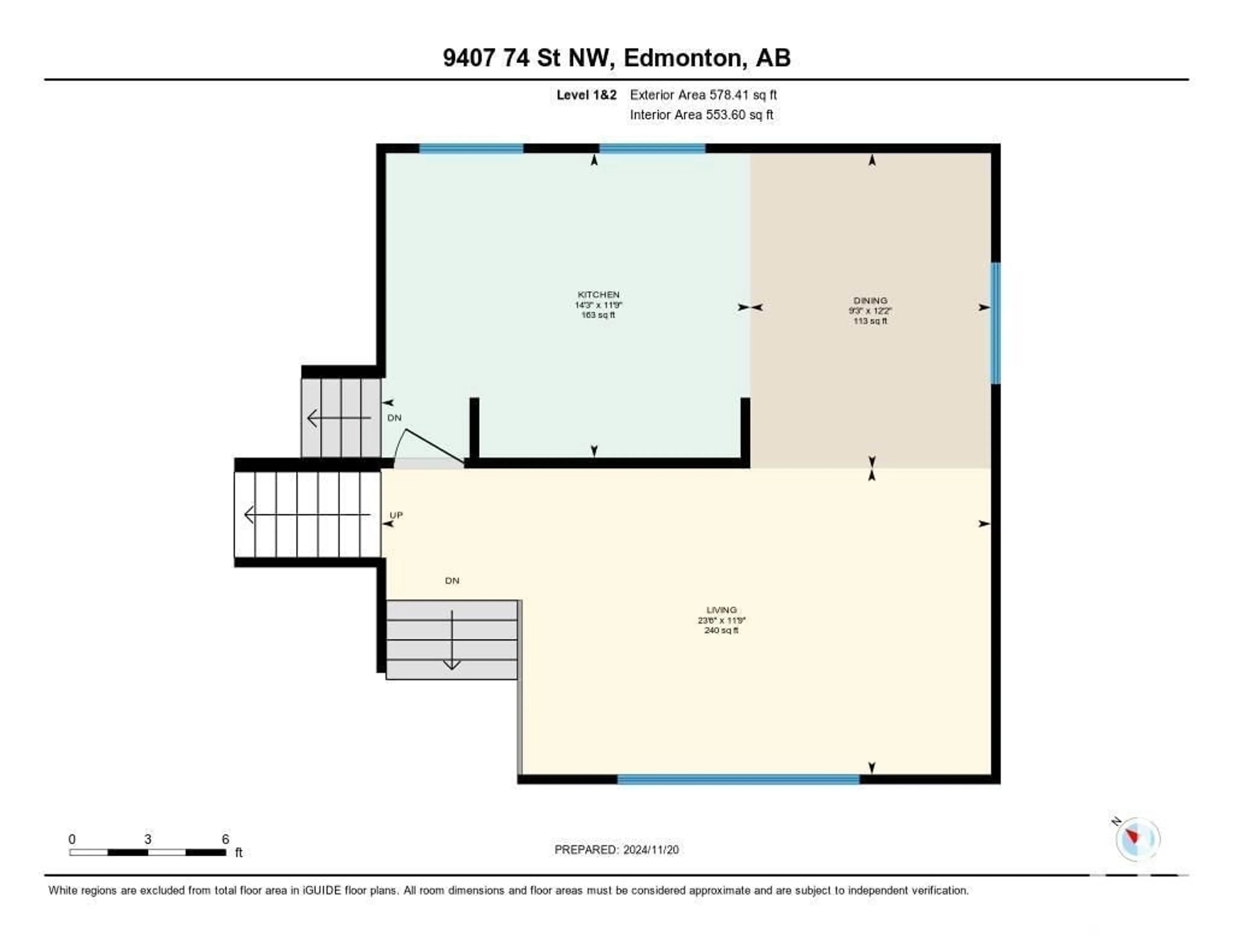 Floor plan for 9407 74 ST NW, Edmonton Alberta T6B2B5