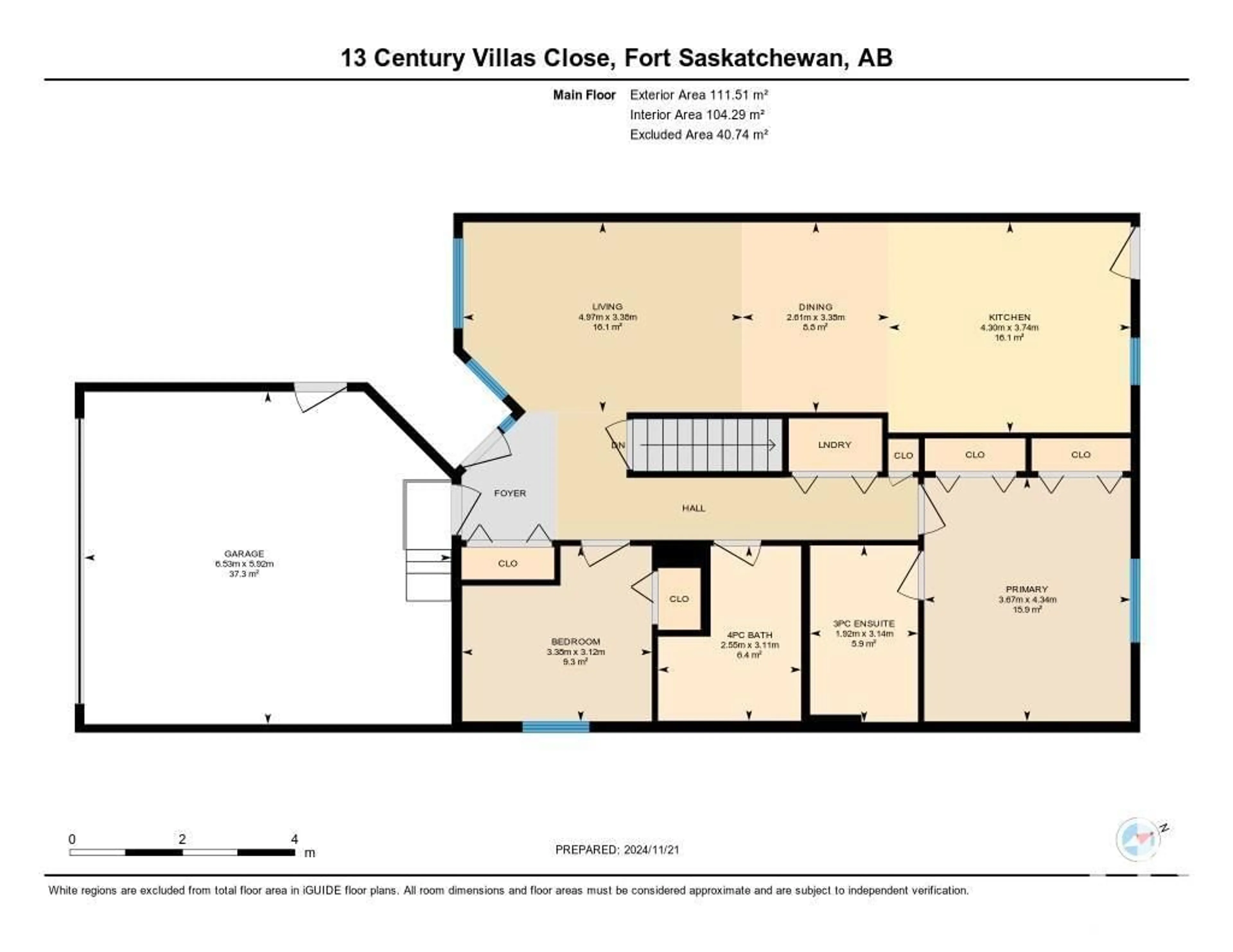 Floor plan for 13 CENTURY VILLAS CL, Fort Saskatchewan Alberta T8L4G7