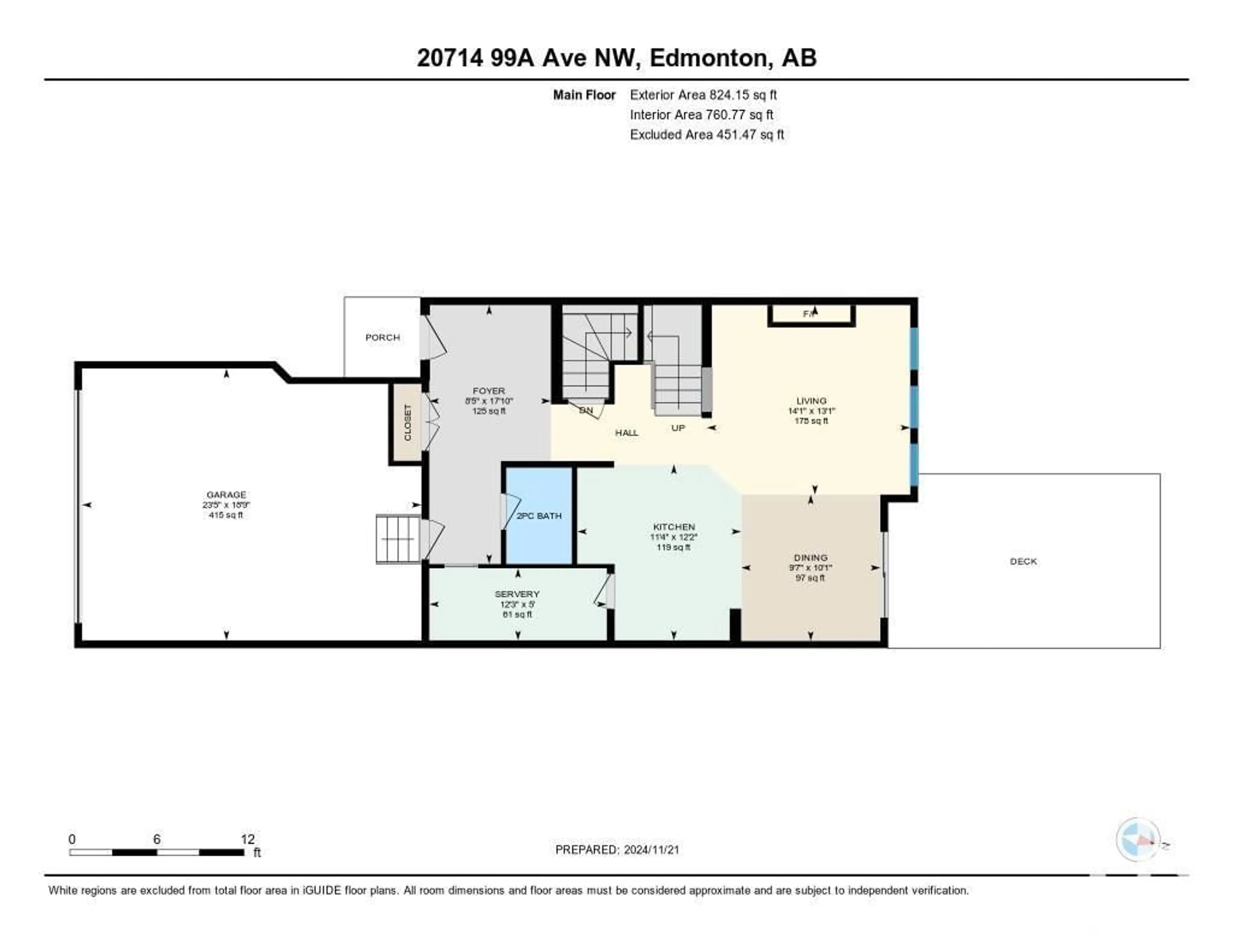 Floor plan for 20714 99A AV NW, Edmonton Alberta T5T7G4