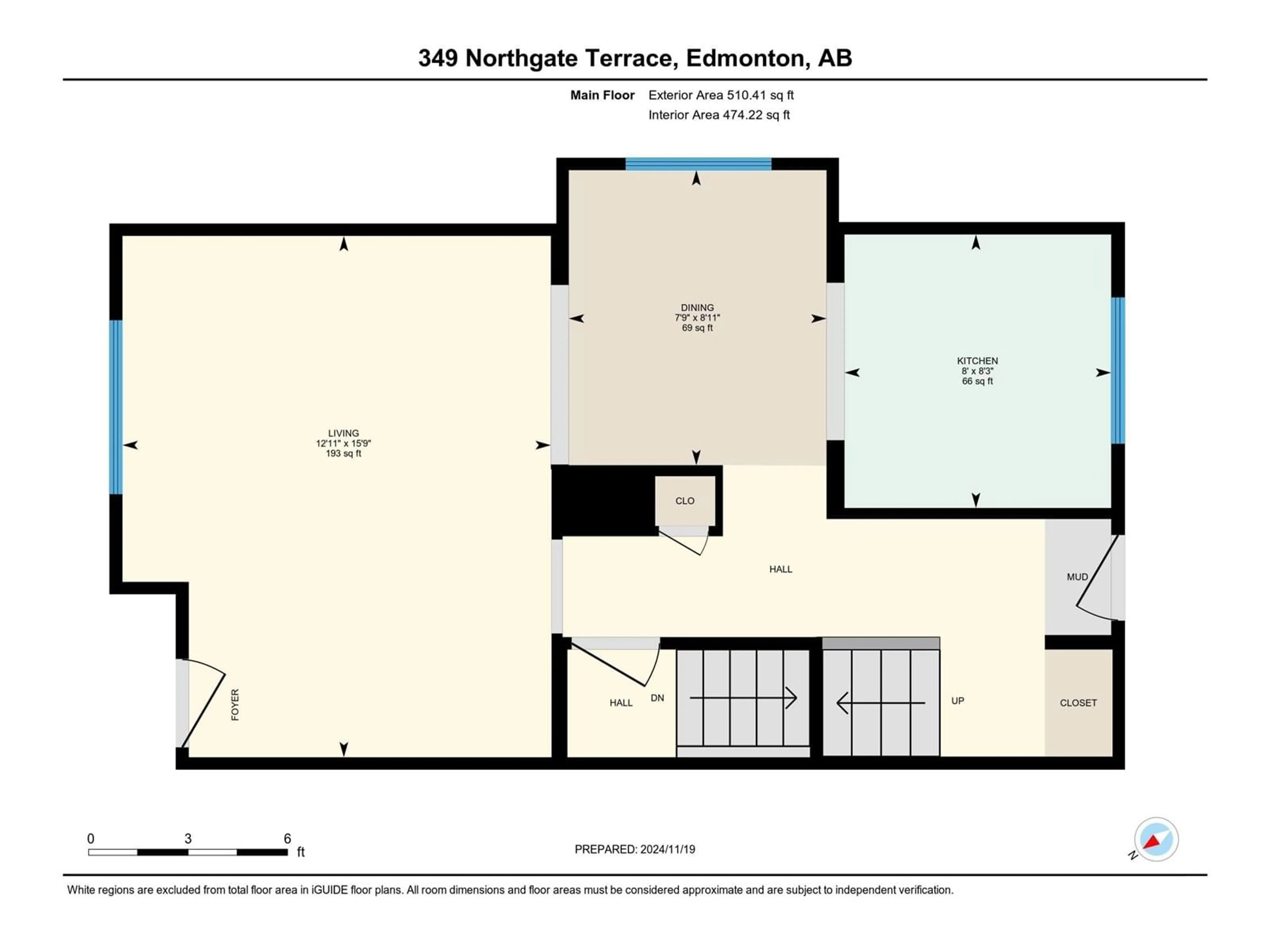 Floor plan for 349 NORTHGATE TC NW, Edmonton Alberta T5E3E3