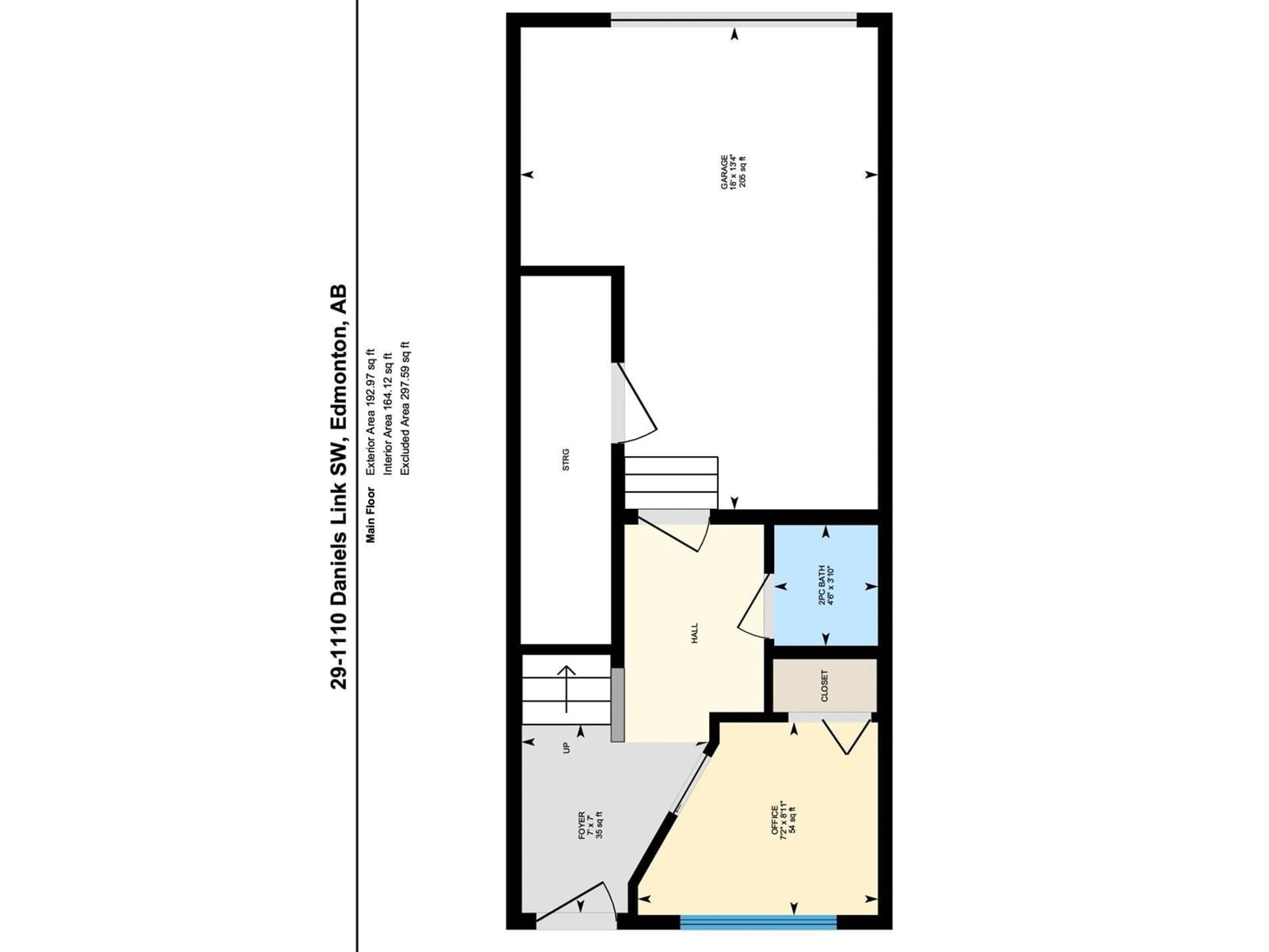 Floor plan for #29 1110 DANIELS LINK LI SW, Edmonton Alberta T6W4N6