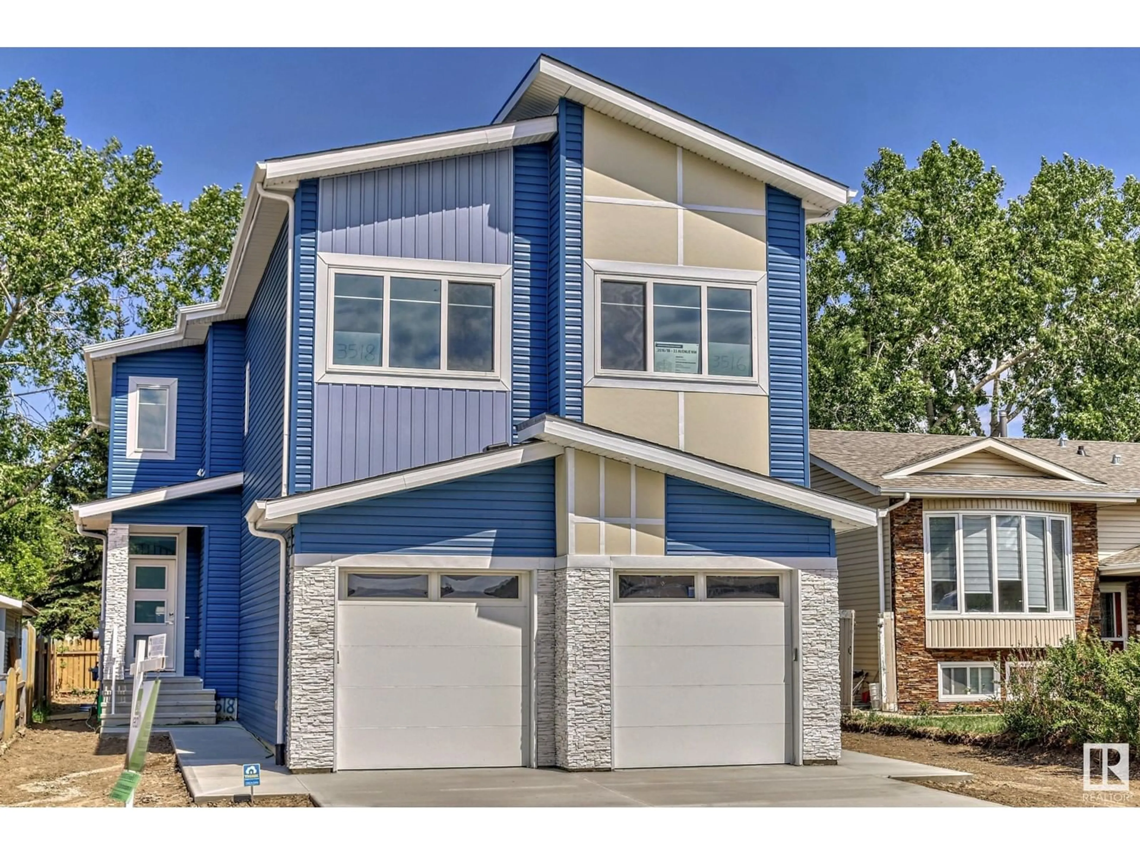 A pic from exterior of the house or condo, the street view for 3518 33 AV NW, Edmonton Alberta T6L5G6