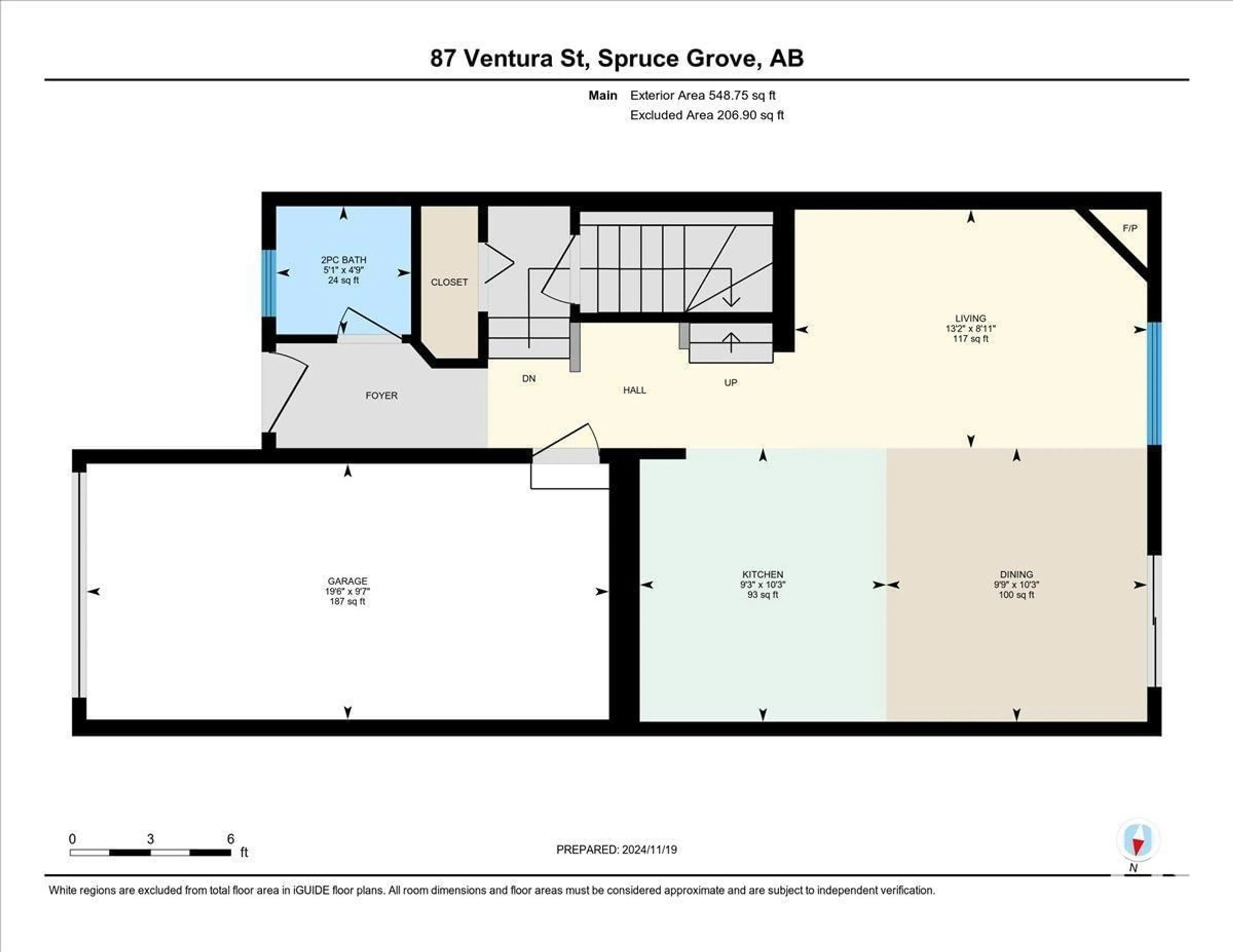 Floor plan for 87 VENTURA ST, Spruce Grove Alberta T7X4P6