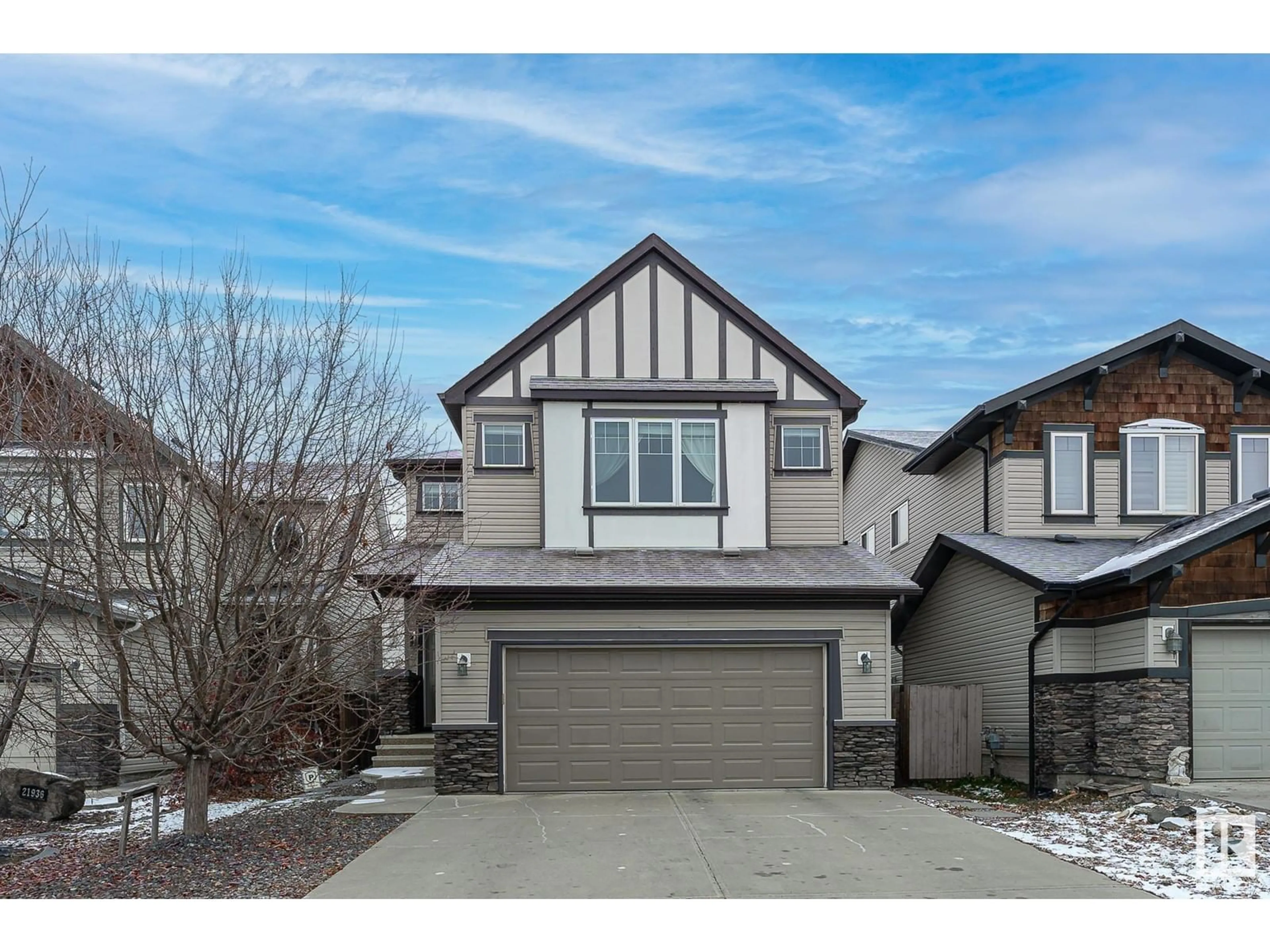 Frontside or backside of a home, the street view for 21932 97 AV NW, Edmonton Alberta T5T4H6