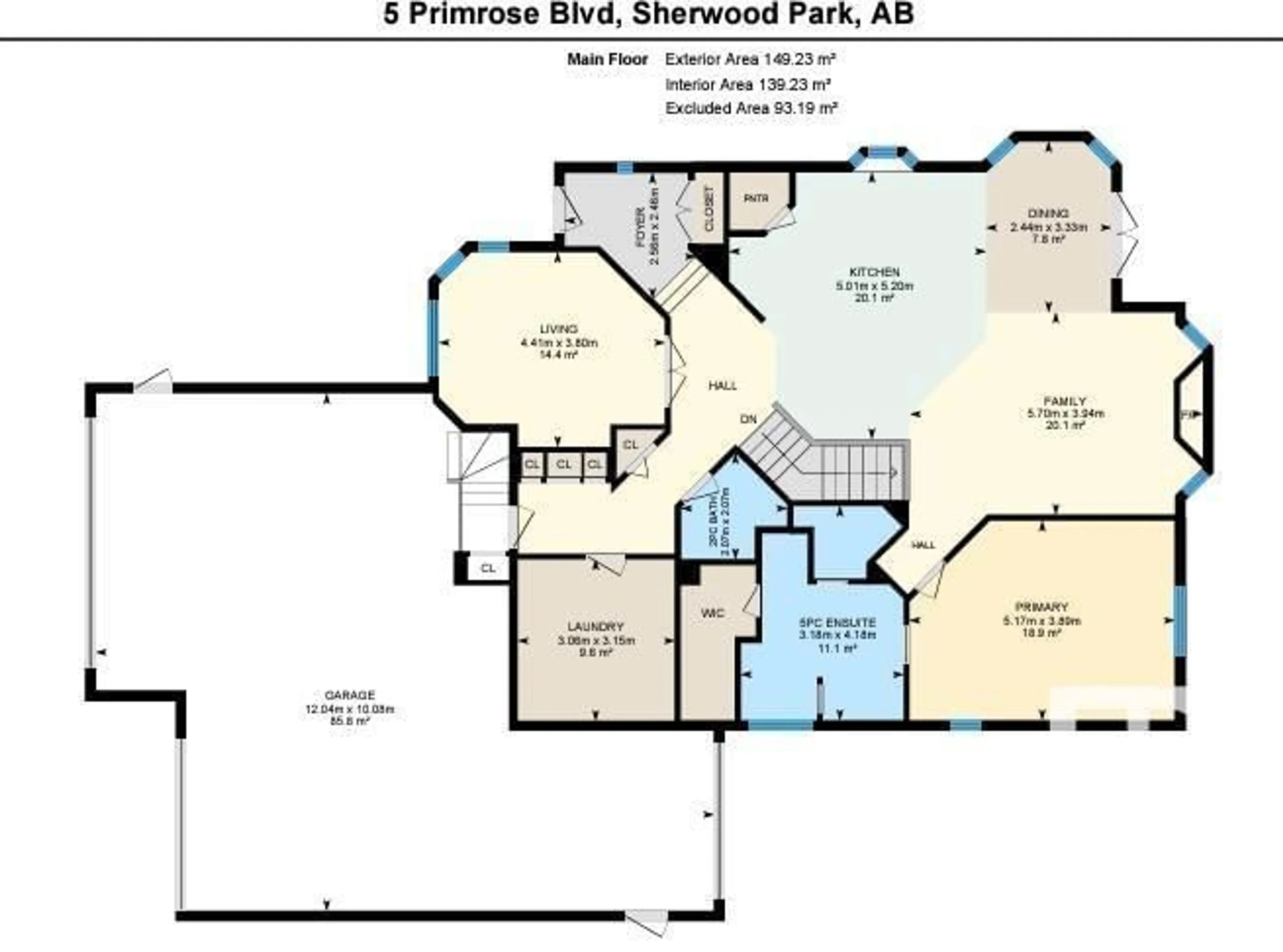 Floor plan for 5 PRIMROSE BV, Sherwood Park Alberta T8H2B8