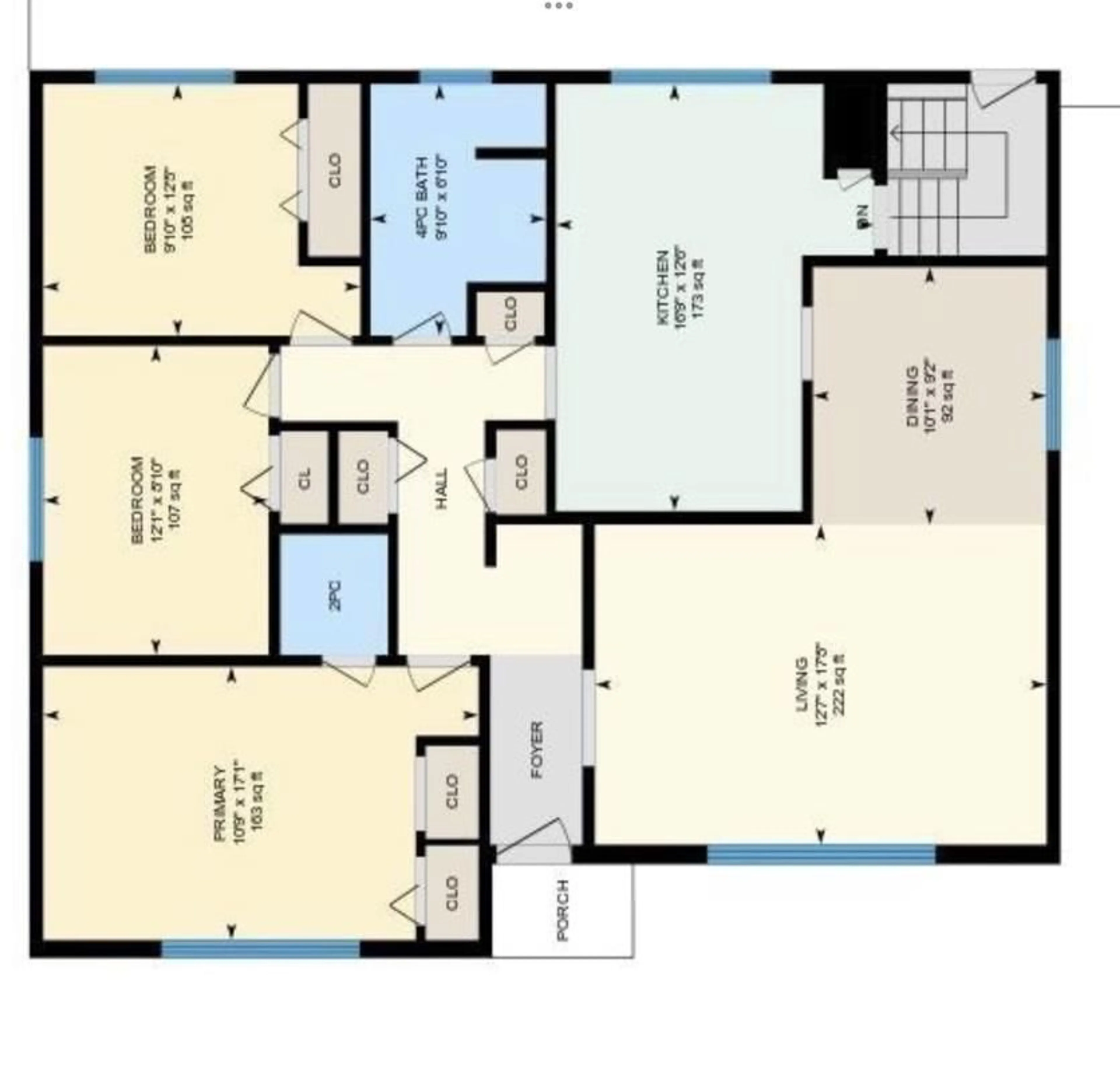 Floor plan for 9635 149 ST NW, Edmonton Alberta T5P1K1