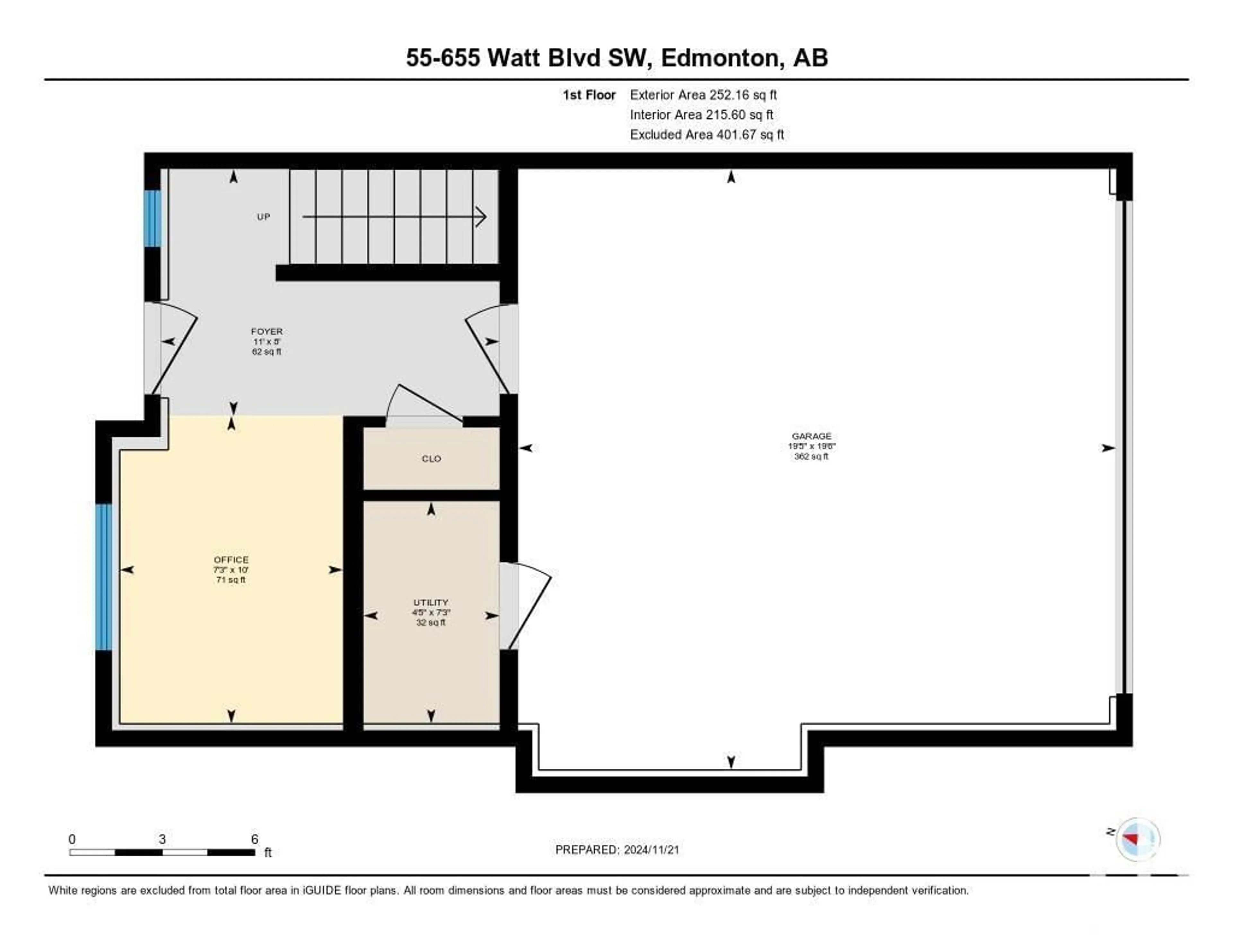 Floor plan for #55 655 WATT BV SW, Edmonton Alberta T6X0Y2