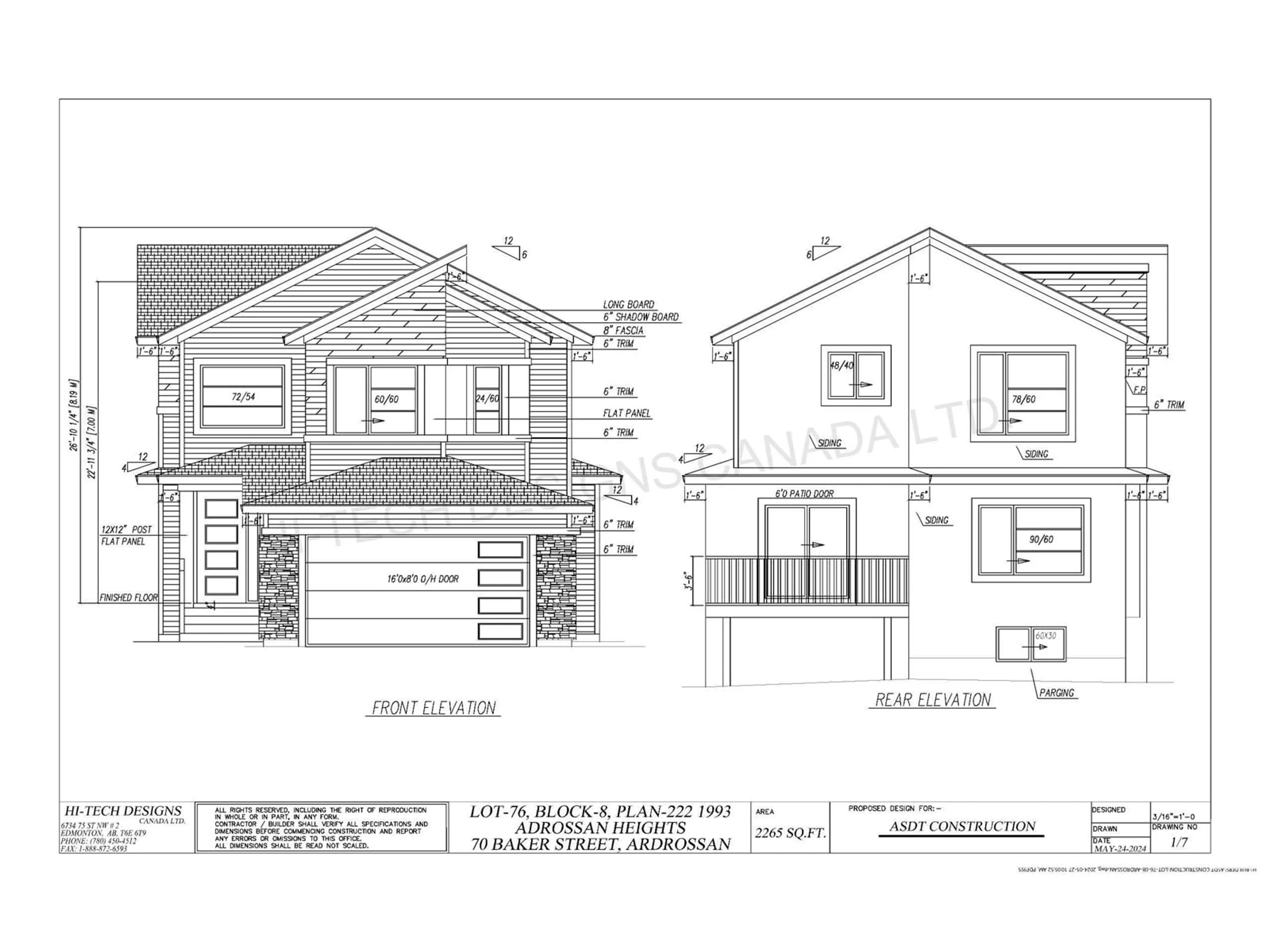 Frontside or backside of a home, cottage for 70 BAKER ST, Ardrossan Alberta T8E2E4