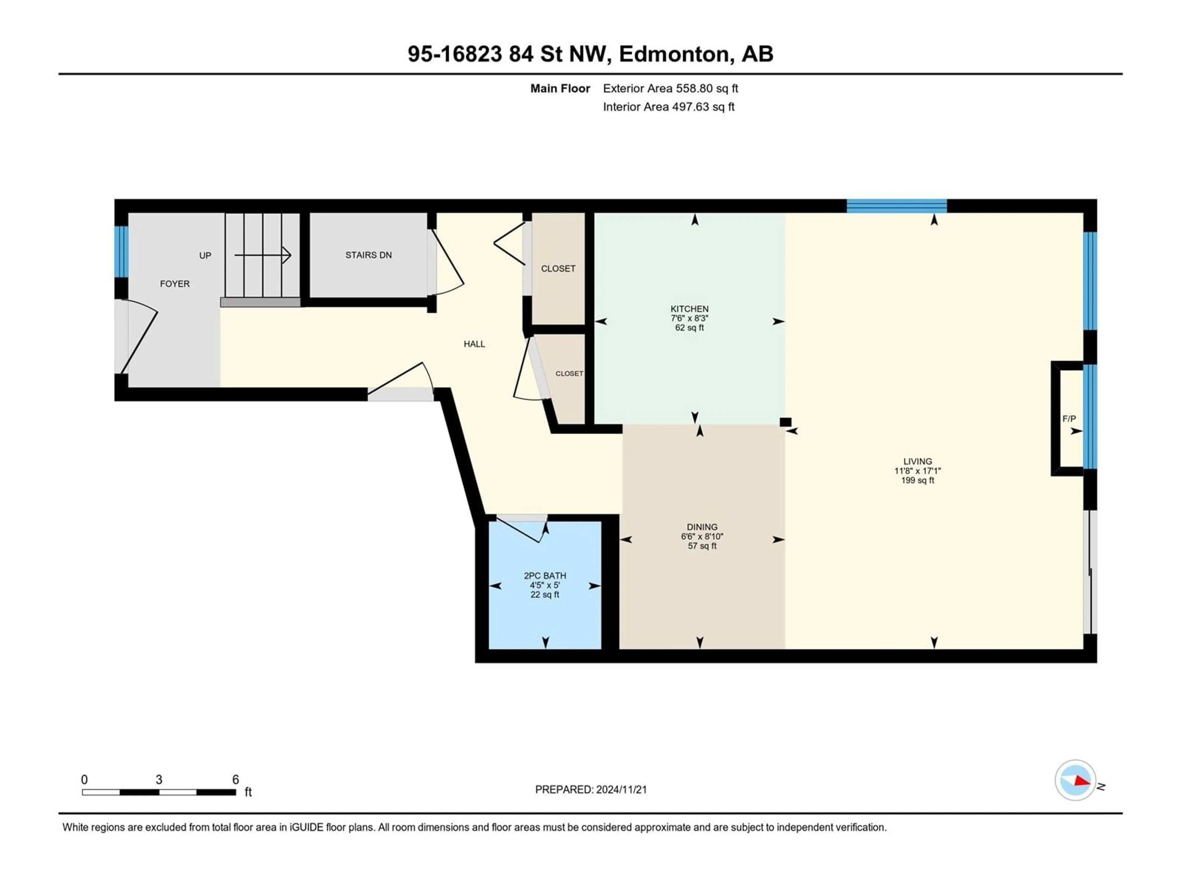 Floor plan for #95 16823 84 ST NW, Edmonton Alberta T5Z3S4