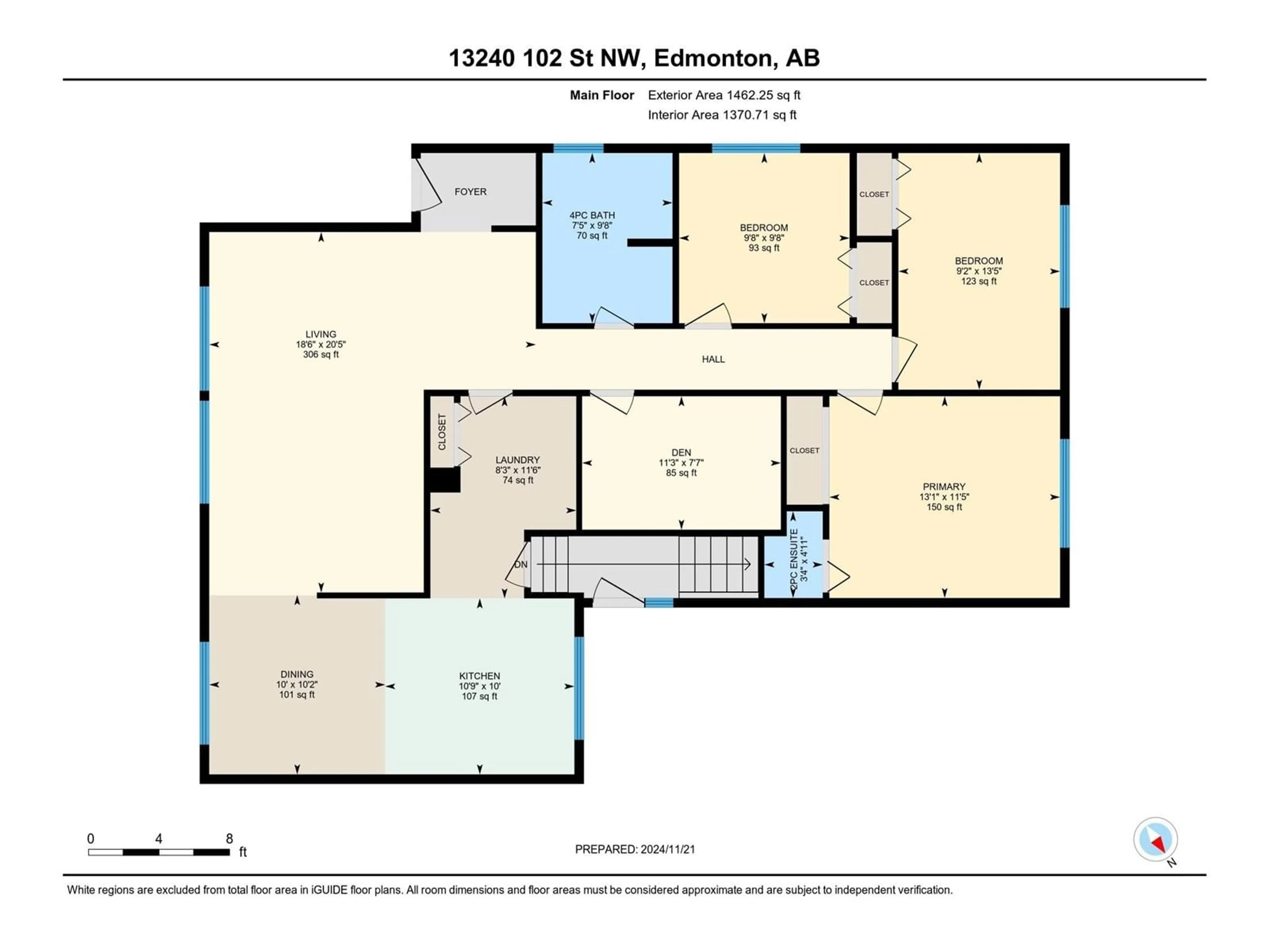 Floor plan for 13238 & 13240 102 ST NW, Edmonton Alberta T5E4J8