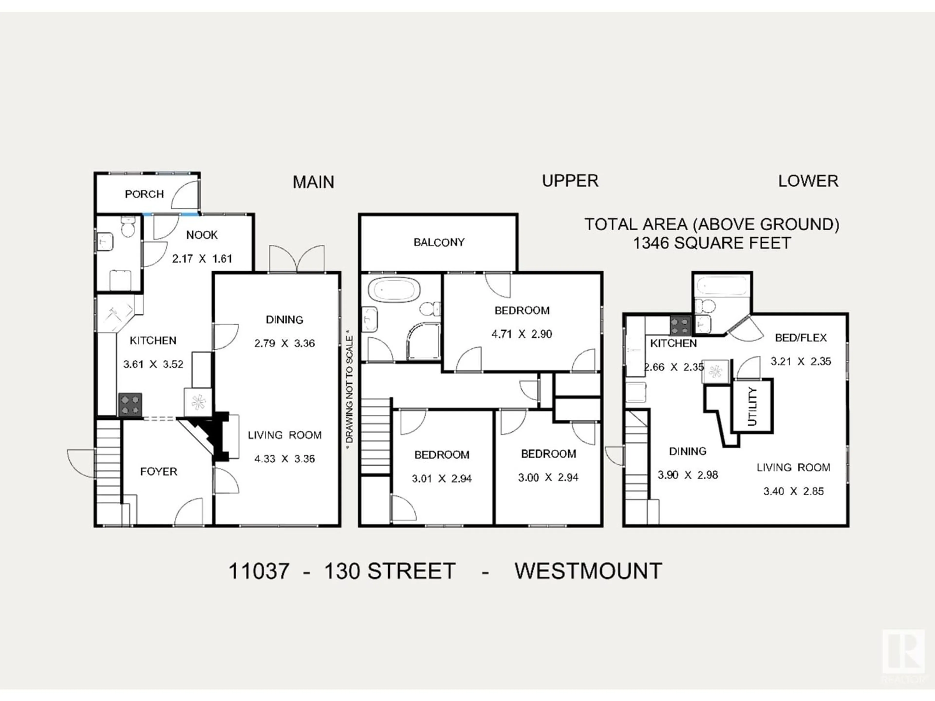 Floor plan for 11037 130 ST NW, Edmonton Alberta T5M0Z8