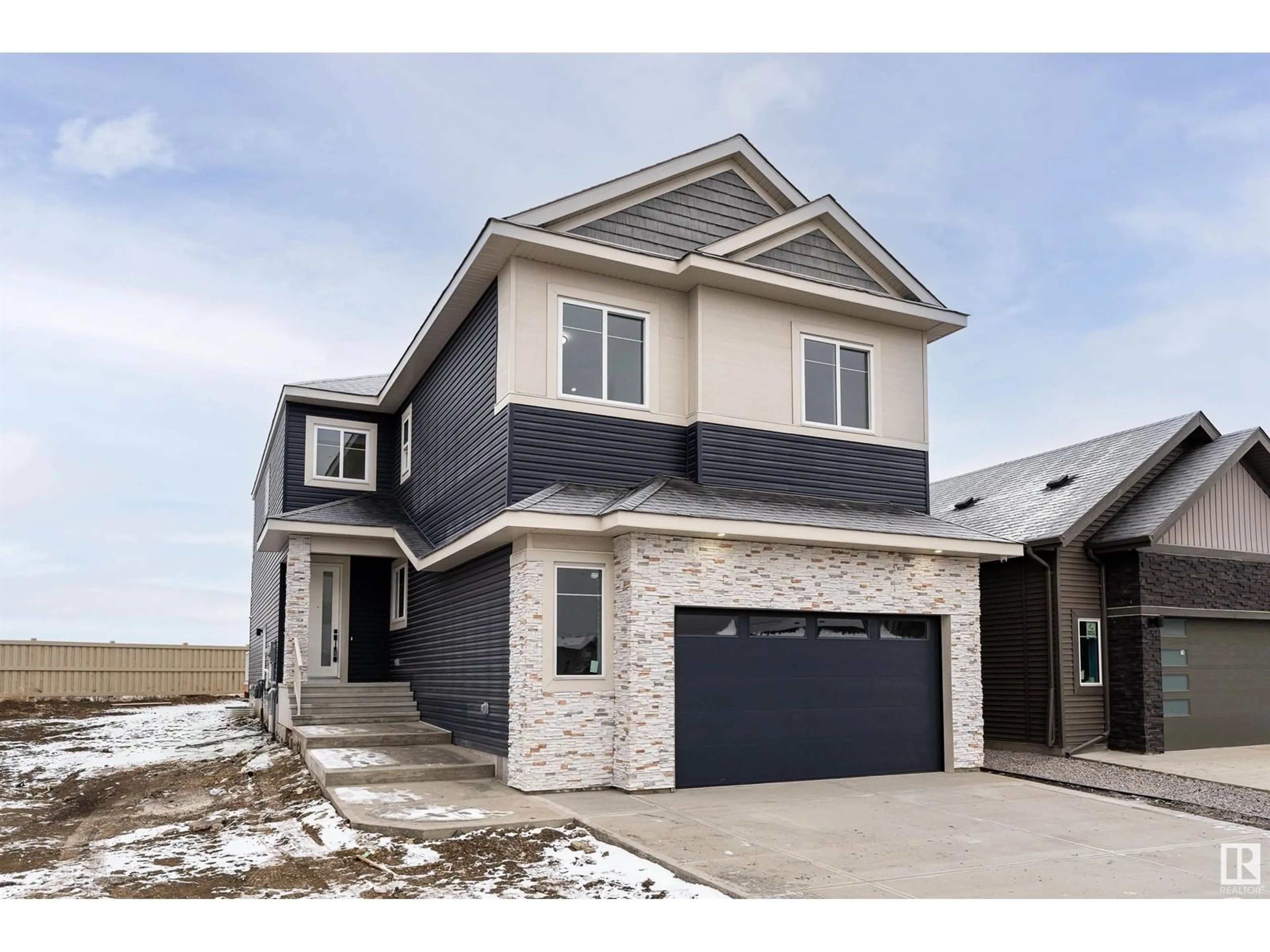 Frontside or backside of a home, the street view for 76 Edgefield WY, St. Albert Alberta T8N7Z9