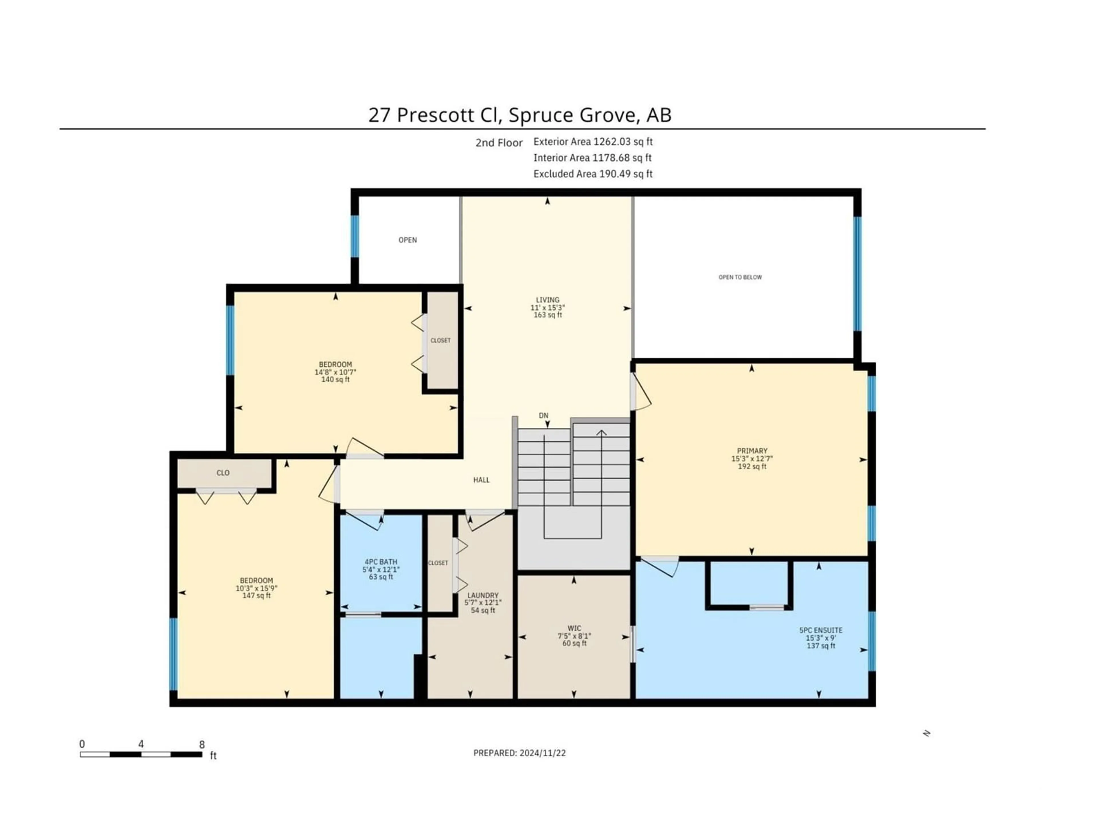 Floor plan for 27 PRESCOTT CL, Spruce Grove Alberta T7X0R3