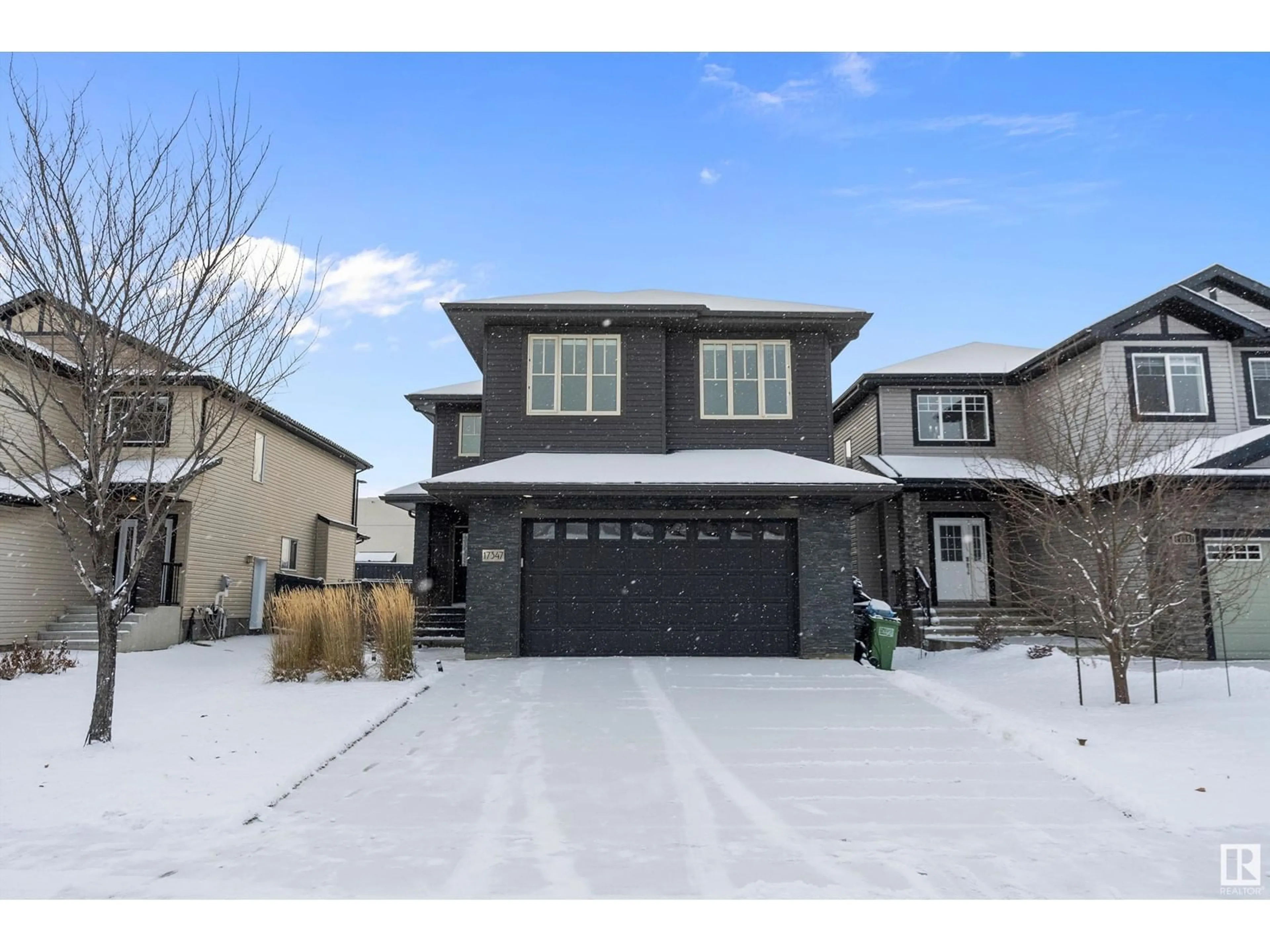 Frontside or backside of a home, the street view for 17347 11 AV SW, Edmonton Alberta T6W1Z6