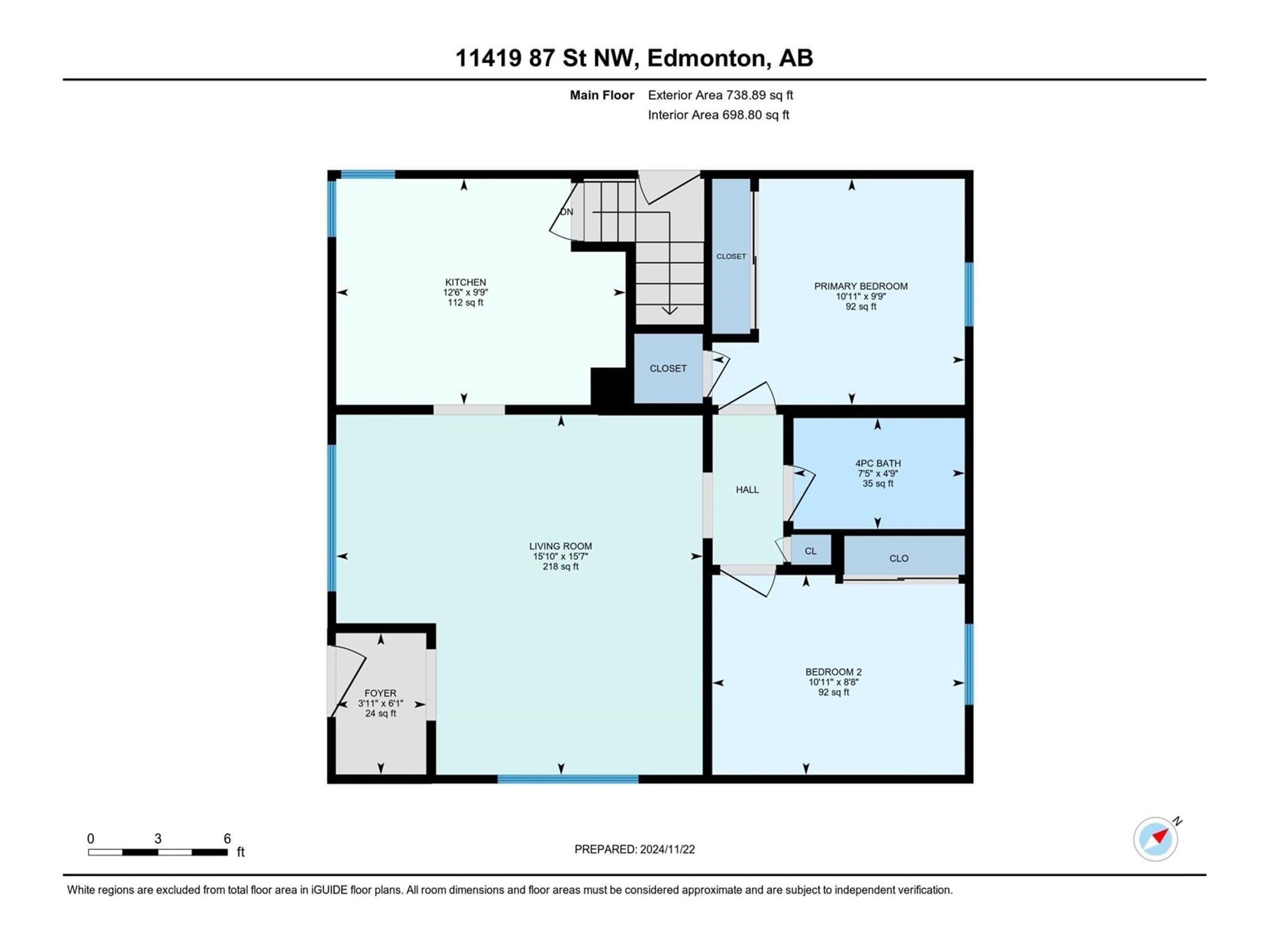 Floor plan for 11419 87 ST NW, Edmonton Alberta T5C1P3